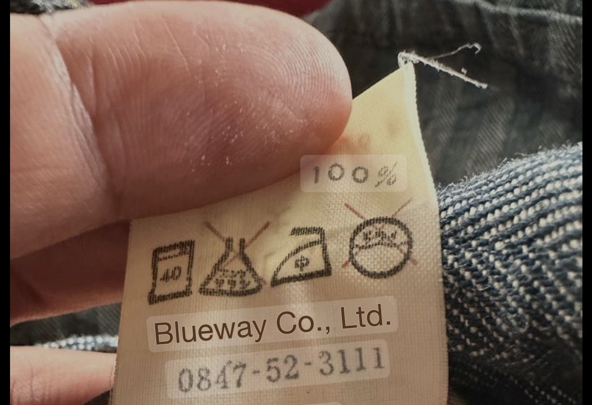 If Six Was Nine × Japanese Brand × Le Grande Bleu (L.G.B.) Blue Way Carpenter Flared Jeans Size 31" - 13 Thumbnail