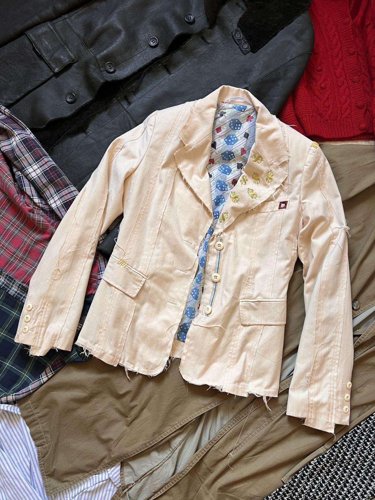Japanese Brand Vintage Japan Inspired Distressed Zucca Blazer Avant Garde Size M / US 6-8 / IT 42-44 - 1 Thumbnail