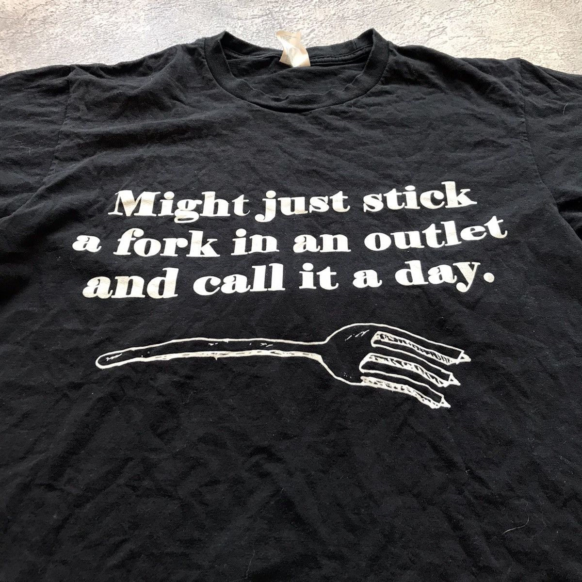 Vintage Vintage Funny Graphic Tee Fork Outlet Humor Skate Grunge M Size US M / EU 48-50 / 2 - 3 Thumbnail