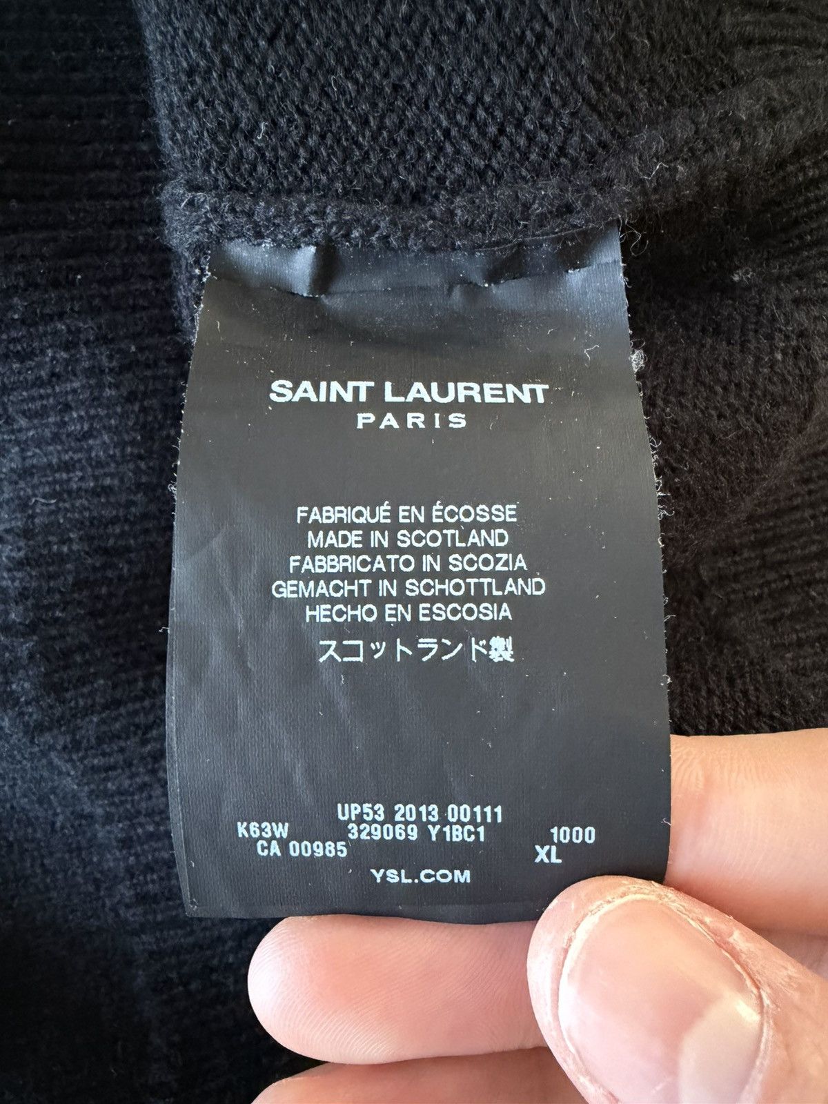 Saint Laurent Paris FW13 Oversized V-Neck Sweater with Elbow Patches Size US XL / EU 56 / 4 - 4 Thumbnail