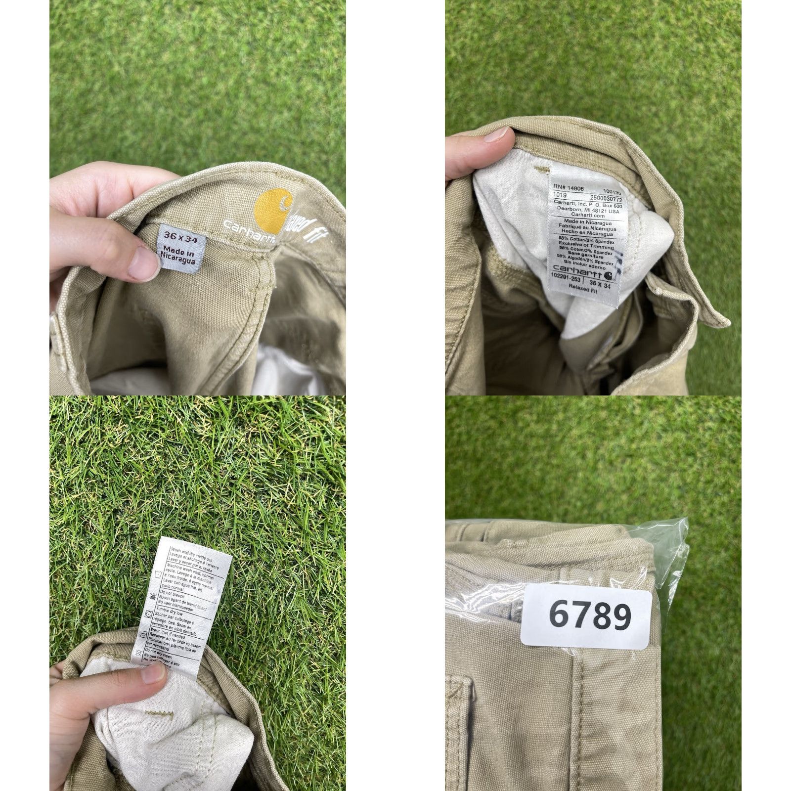Carhartt VINTAGE Carhartt Carpenter Pants Mens 36x34 Workwear 5 Pocket Tan Faded 90s Cargo Y2K 90s Hip Hop Work Pants Mens Size US 36 / EU 52 - 8 Thumbnail