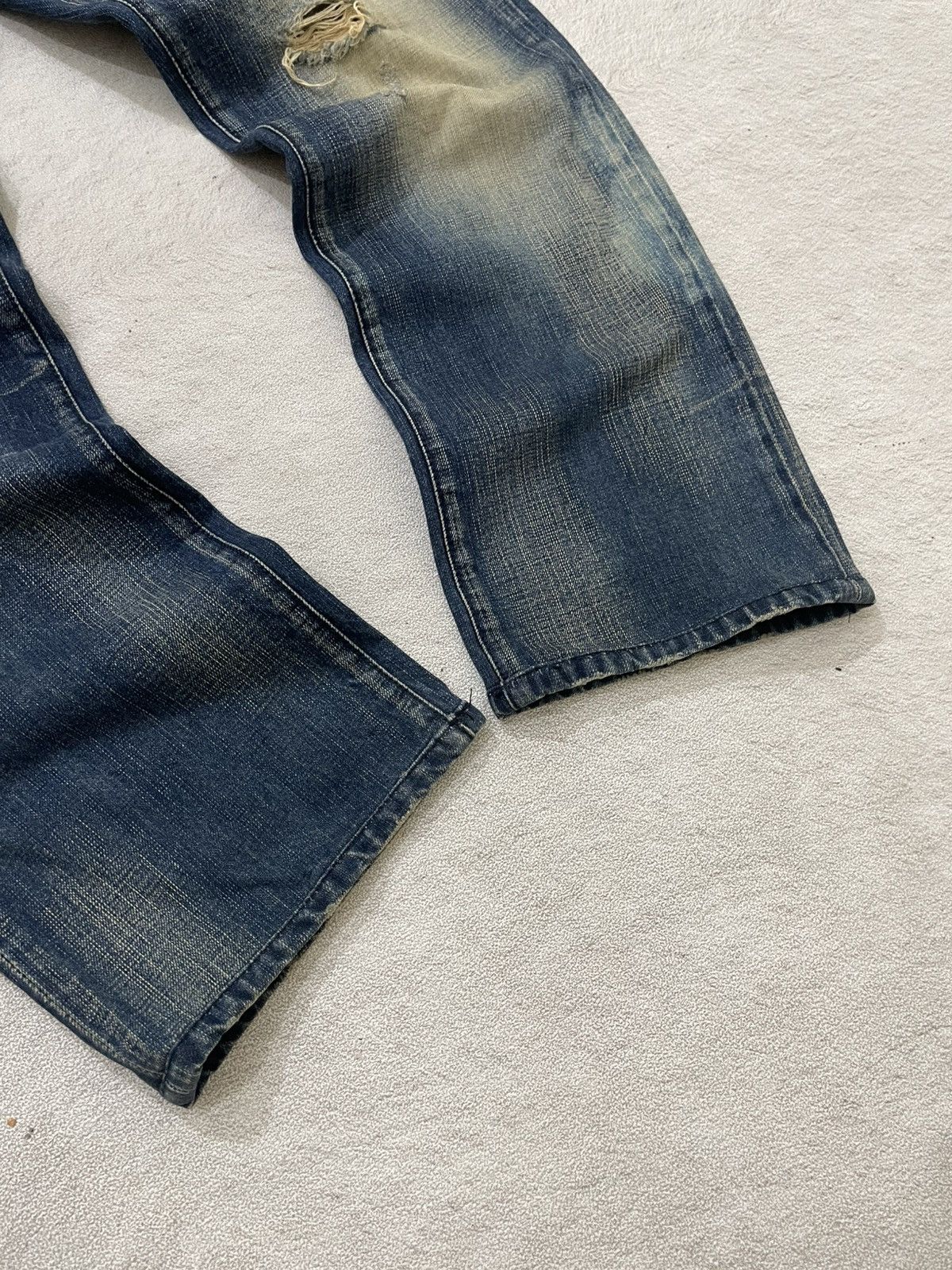Kapital 2000s Japanese Mudwash Denim Patchwork Ripped Ifsix LGB y2K Size US 32 / EU 48 - 5 Thumbnail