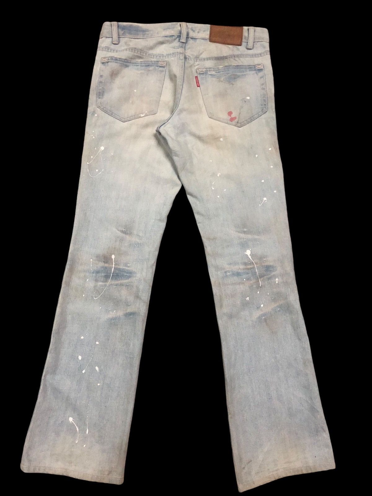 If Six Was Nine × Tornado Mart Tornado Mart Flare Splash Paints denim pants Size US 31 - 2 Thumbnail
