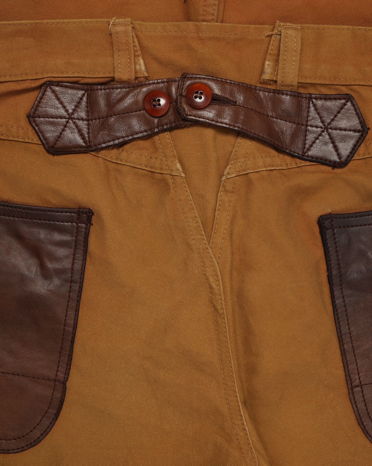 Junya Watanabe AD2009 Leather Patchwork Work Pants Size US 29 - 4 Thumbnail