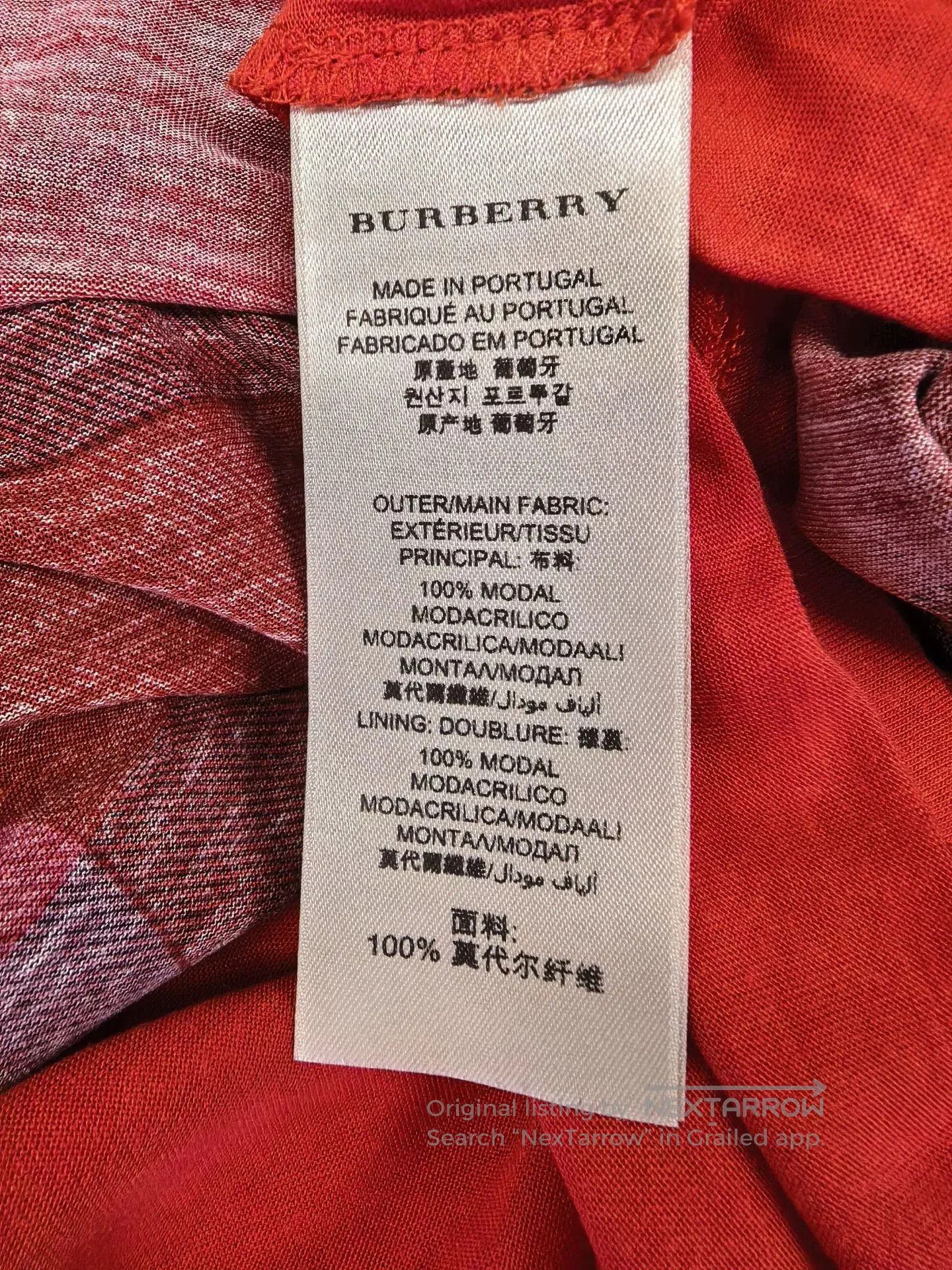Burberry Burberry Women's Reversible V-Neck T-Shirt. Size M / US 6-8 / IT 42-44 - 6 Thumbnail