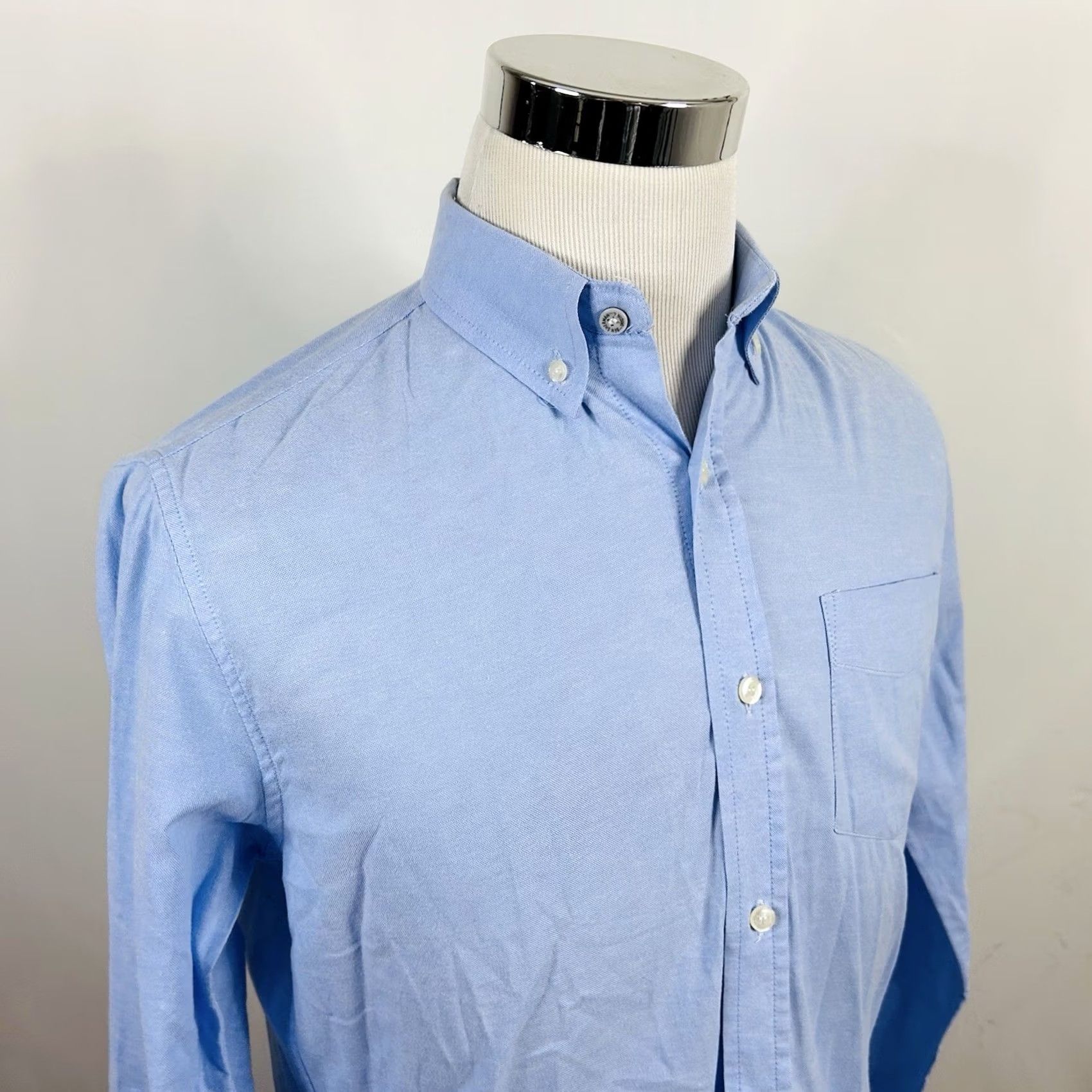 Ben Sherman Ben Sherman Small Casual Oxford Shirt Blue Stretch Cotton Blend Button-Down Mens Regular Size S Size US S / EU 44-46 / 1 - 2 Thumbnail
