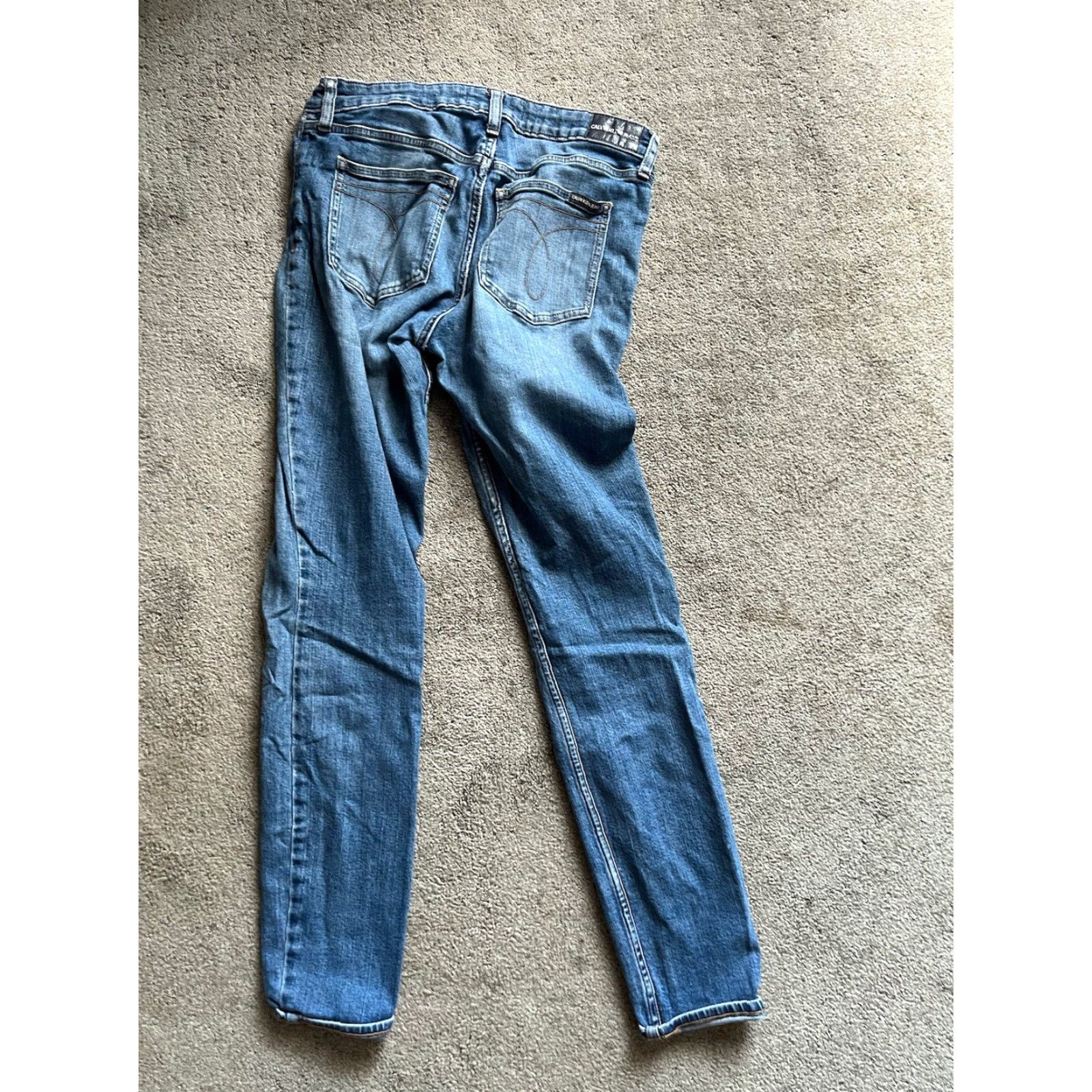 Calvin Klein Calvin Klein Jeans Womens 29x30 Mid Rise Skinny Blue Denim Stretch Pocket Zipper 5-Pocket Design Size 29" - 2 Thumbnail