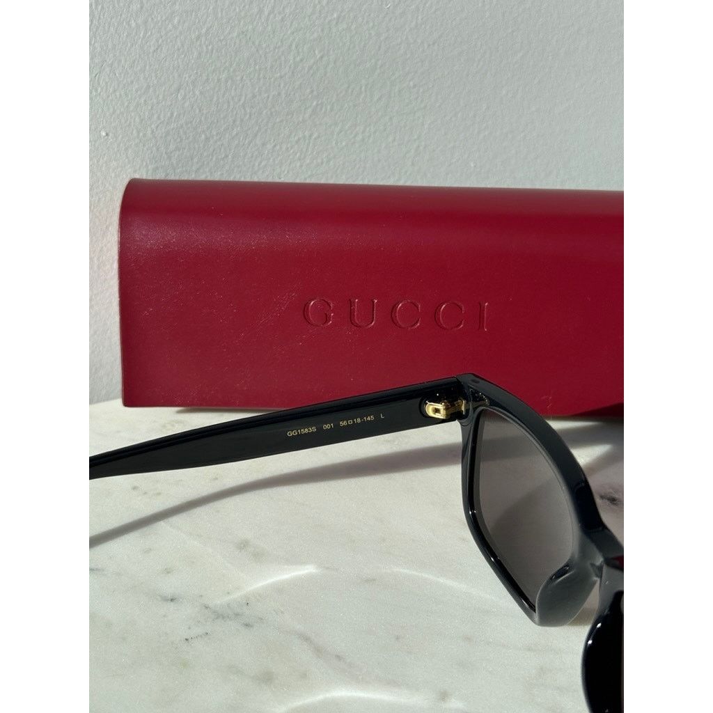 Gucci NEW Gucci GG1583S Black Unisex Sunglasses Size ONE SIZE - 8 Thumbnail