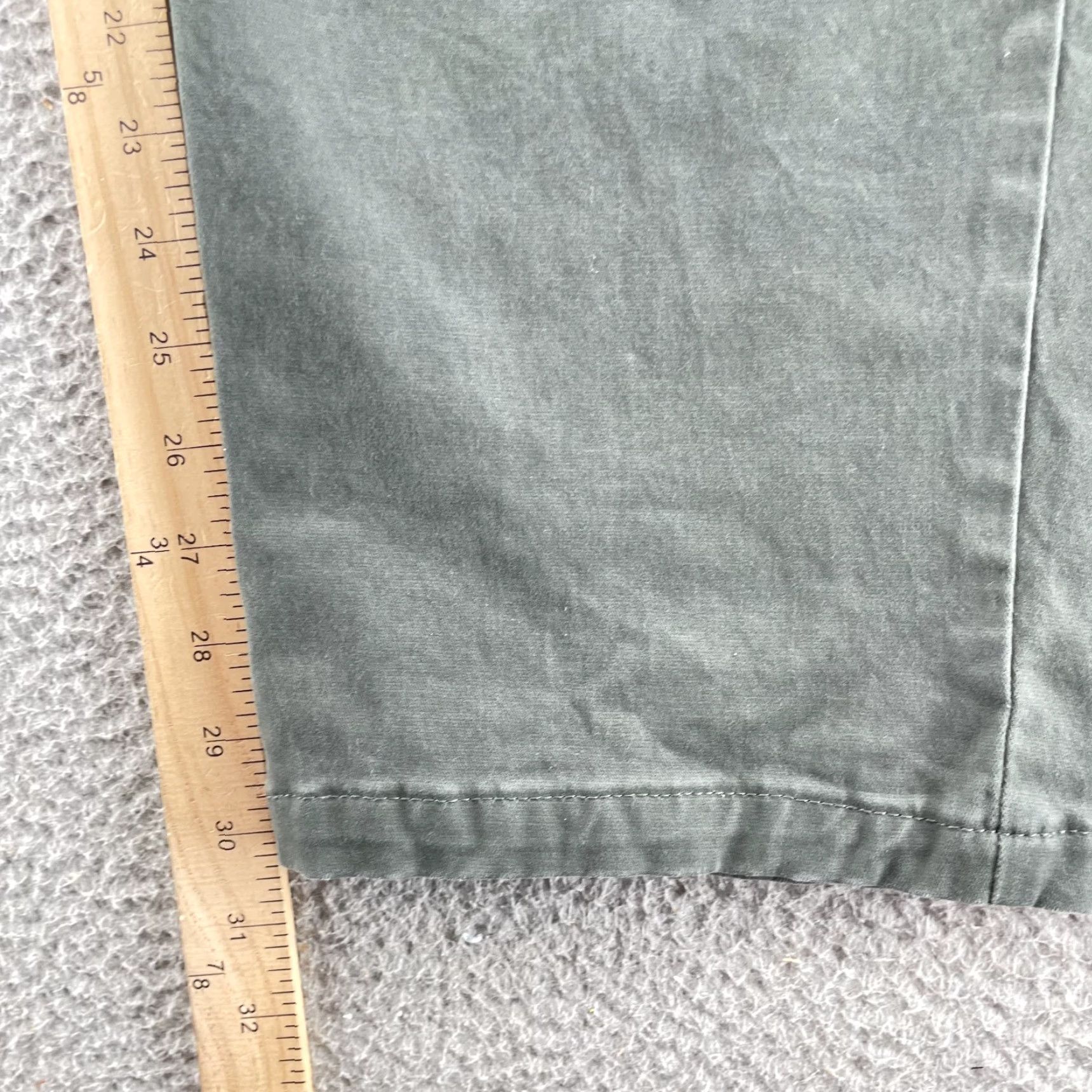 Lee Lee Performance Pants Men's 39x30 Army Green Utility Skater Work Chino Canvas Cotton Spandex Regular Straight Size US 39 - 3 Thumbnail