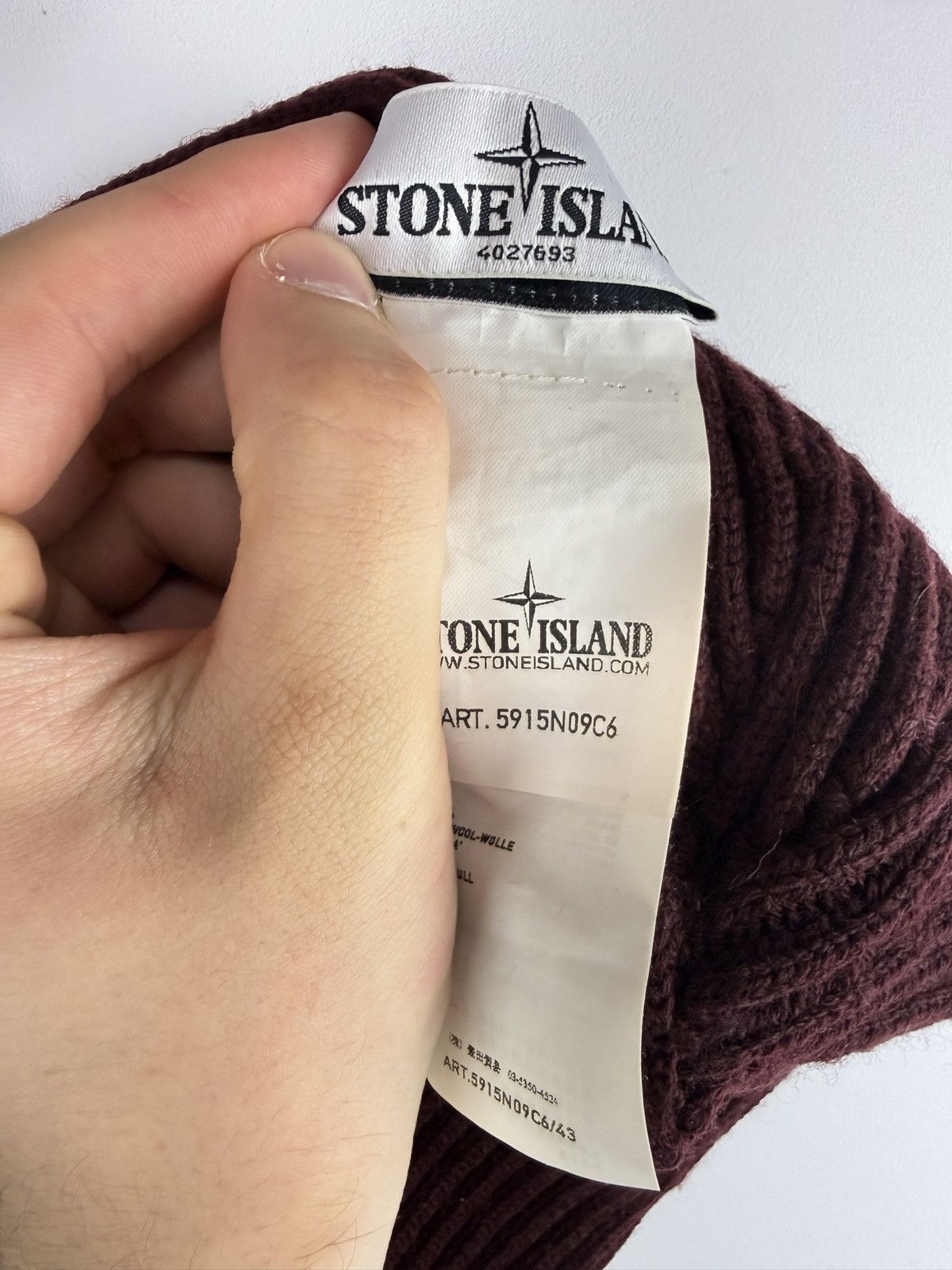 Stone Island Red & bordeaux Stone Island Two Tone Prototype beanie Size ONE SIZE - 6 Thumbnail