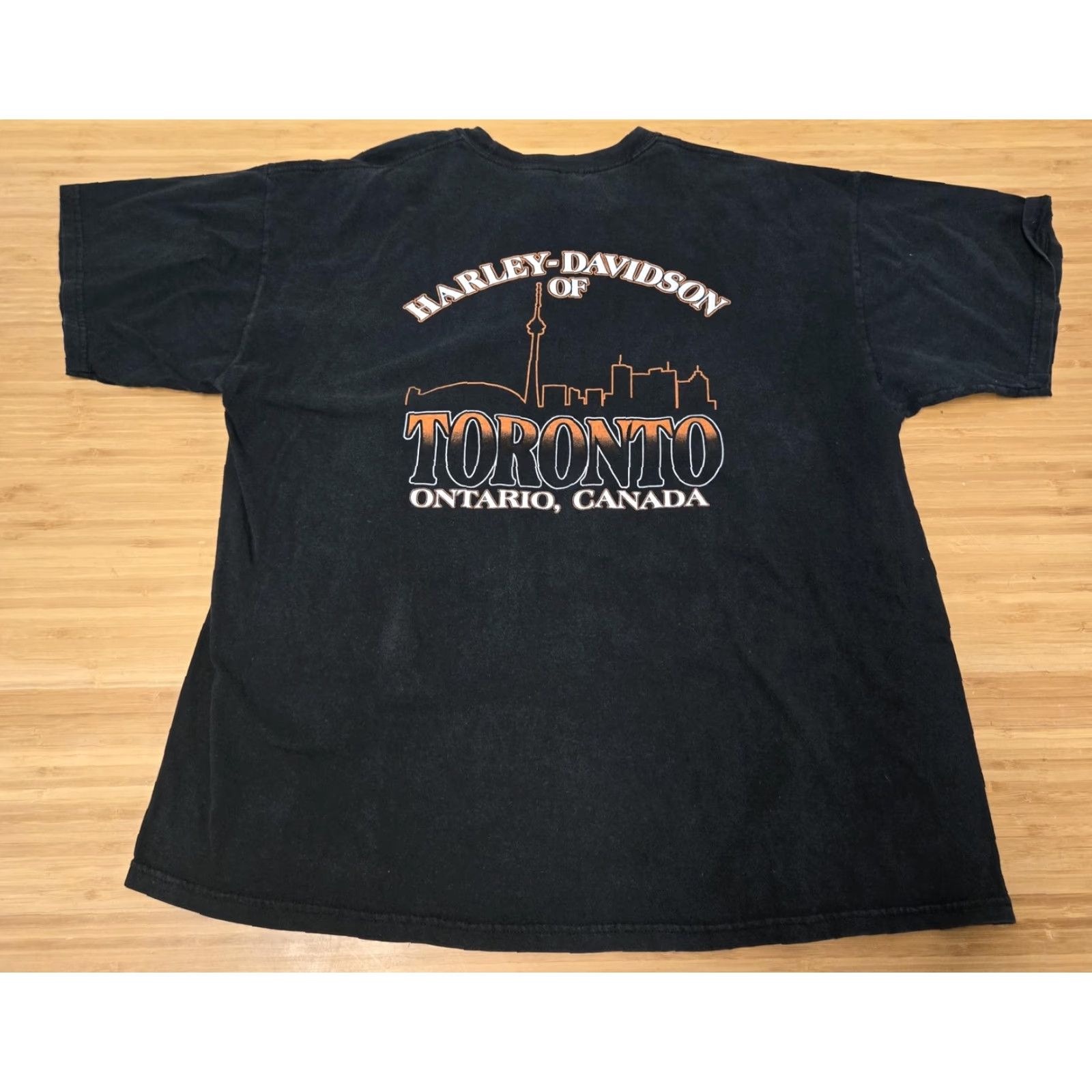 Harley Davidson VINTAGE Harley-Davidson Shirt Mens XL Black Toronto Canada Motorcycle Biker Tee Graphic Size US XL / EU 56 / 4 - 5 Thumbnail