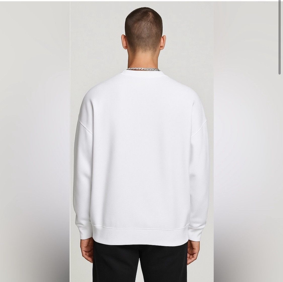 Alexander McQueen Alexander McQueen Oversized Logo Sweatshirt – White Size US L / EU 52-54 / 3 - 2 Thumbnail