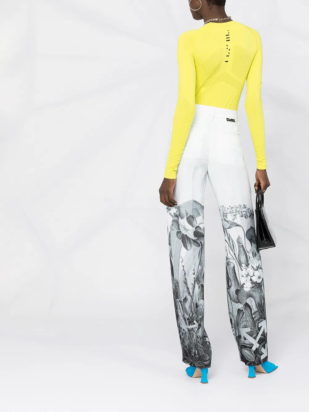Off-White o1y1225 Casual Pant in Off-White/Black Size 32" / US 10 / IT 46 - 3 Thumbnail