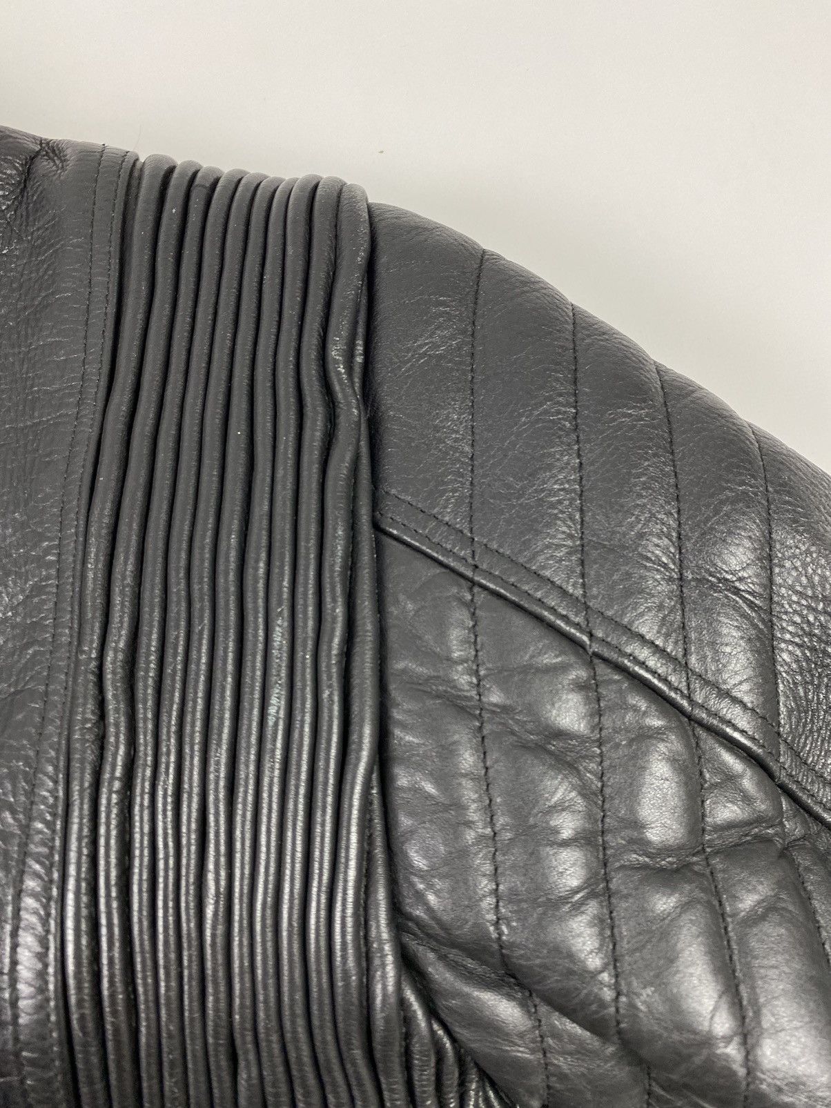 Vintage 1990’s Vintage Euro Style Heavy Leather Biker Jacket Size US M / EU 48-50 / 2 - 16 Thumbnail