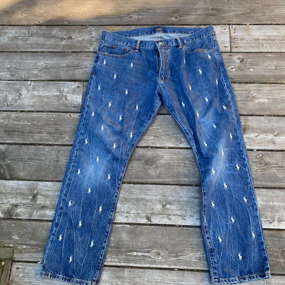 Polo Ralph Lauren POLO RALPH LAUREN SULLIVAN SLIM EMBROIDERED PONY JEANS MENS Size US 36 / EU 52 - 6 Thumbnail
