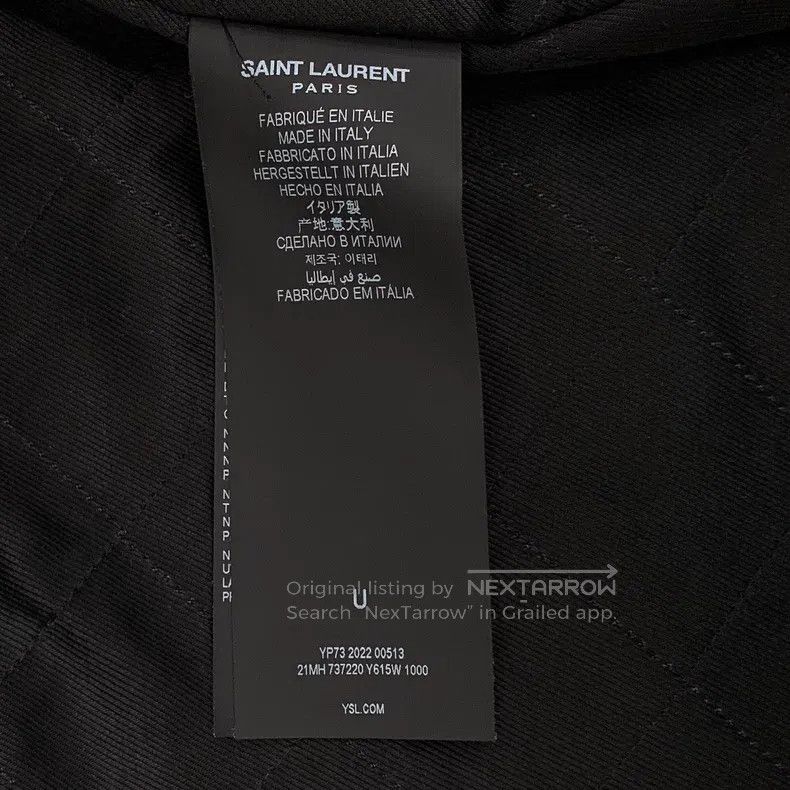 Saint Laurent Paris Saint Laurent Paris universal size Black Logo Diamond Encru Size US M / EU 48-50 / 2 - 7 Thumbnail