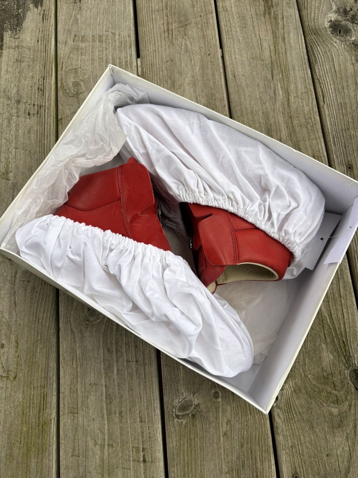 Maison Margiela Maison Margiela Circuit High Red Leather BRAND NEW Size US 13 / EU 46 - 9 Thumbnail