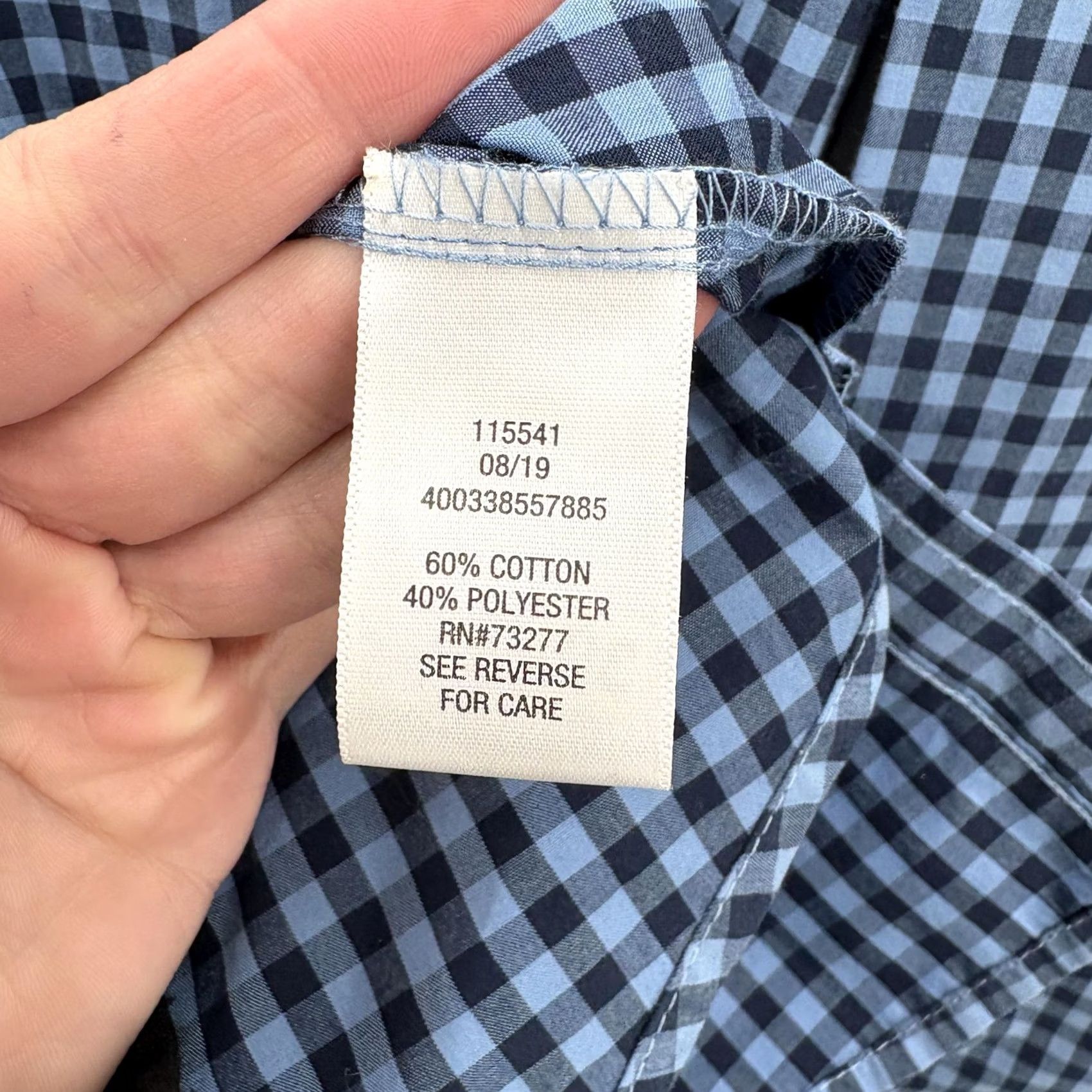 Croft & Barrow Croft & Barrow Shirt Mens Small Blue Gingham Easy Care Wrinkle Resistant NWT Size US S / EU 44-46 / 1 - 6 Thumbnail
