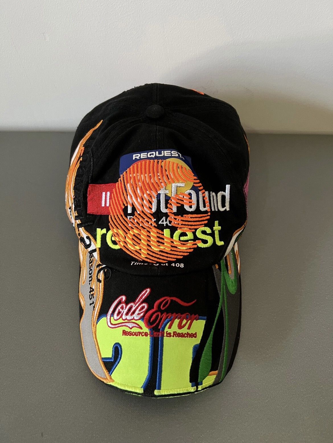 image of Vetements“Error 404”Hat In Black, Men's
