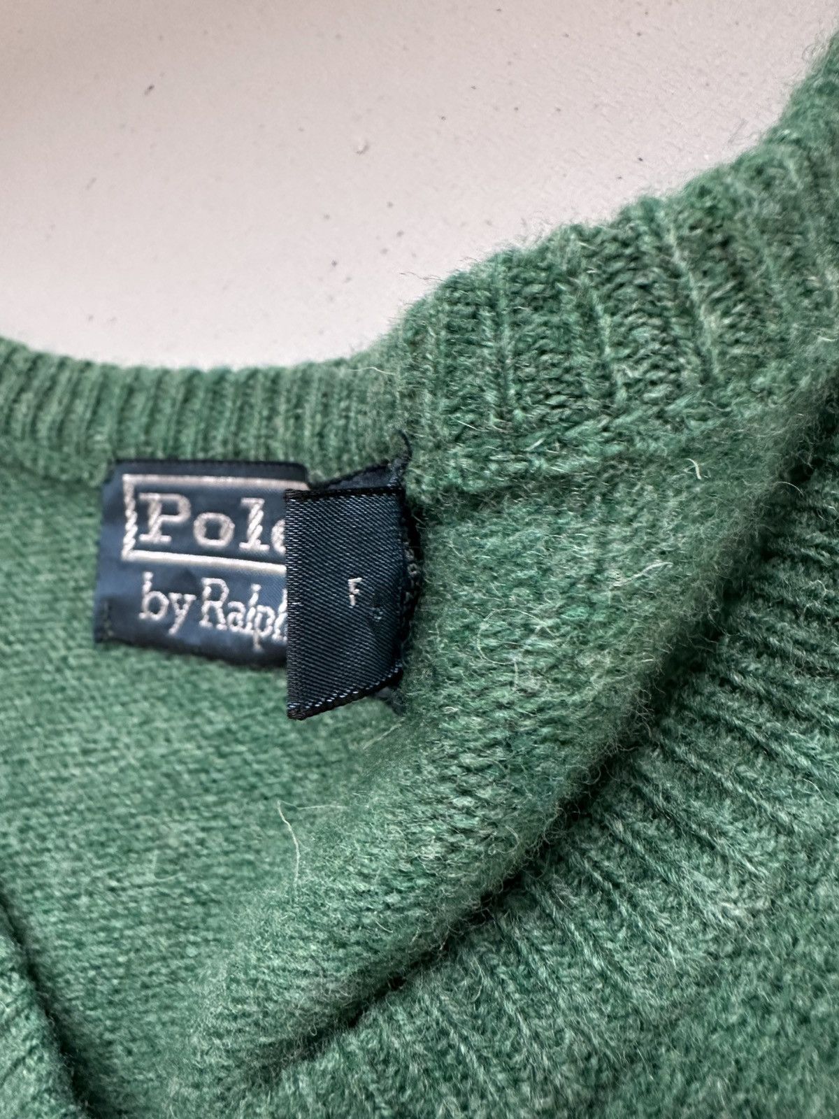 Polo Ralph Lauren × Vintage Womens Vintage Polo Ralph Lauren Y2k V neck Sweater Jumper Size L / US 10 / IT 46 - 8 Thumbnail