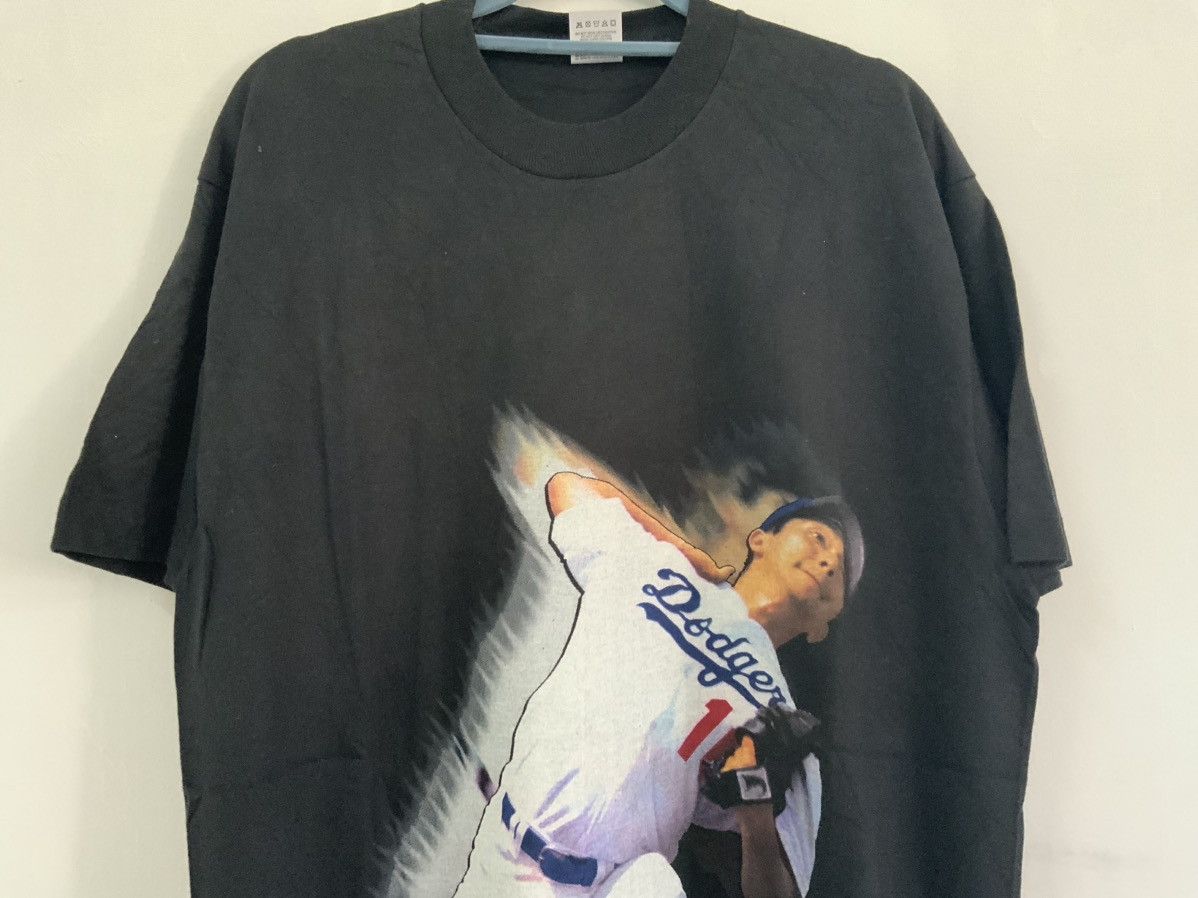 MLB Vintage Hideo Nomo Los Angeles Dodgers Black Tee Size US L / EU 52-54 / 3 - 4 Thumbnail