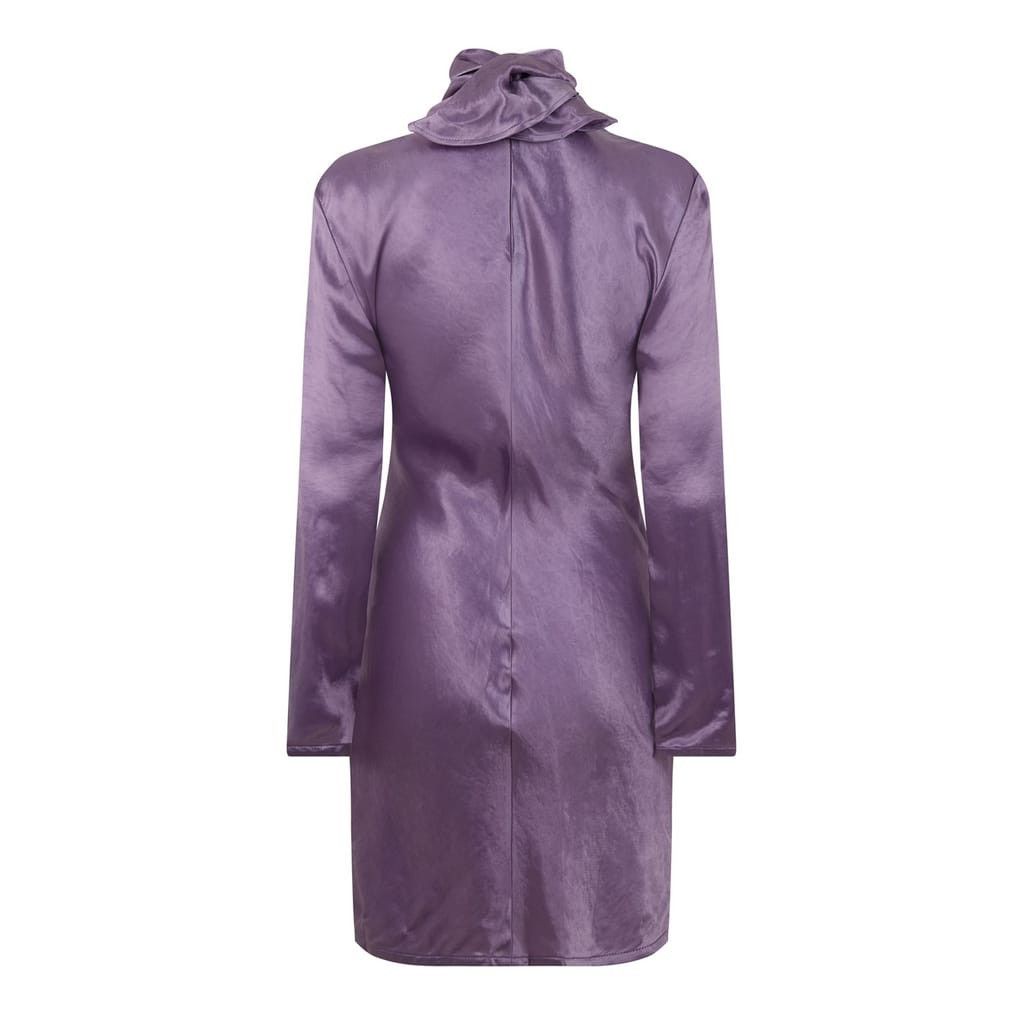 Bottega Veneta Bottega Veneta Cowl Neck Knee Length Slip Dress in Purple Size S / US 4 / IT 40 - 3 Thumbnail