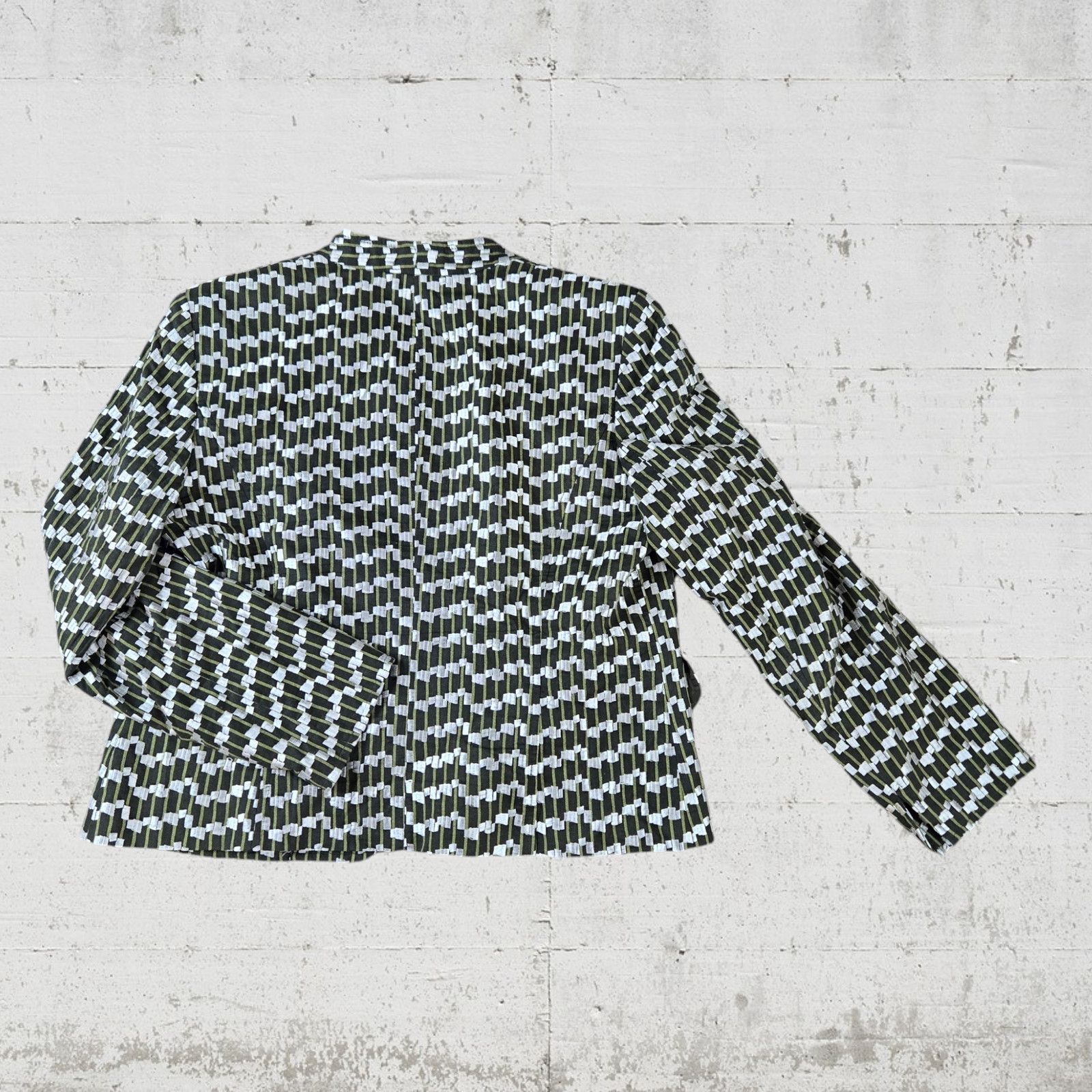 Evan Picone Vintage Evan Picone Green Retro Blazer Size 12P Size XL / US 12-14 / IT 48-50 - 8 Thumbnail