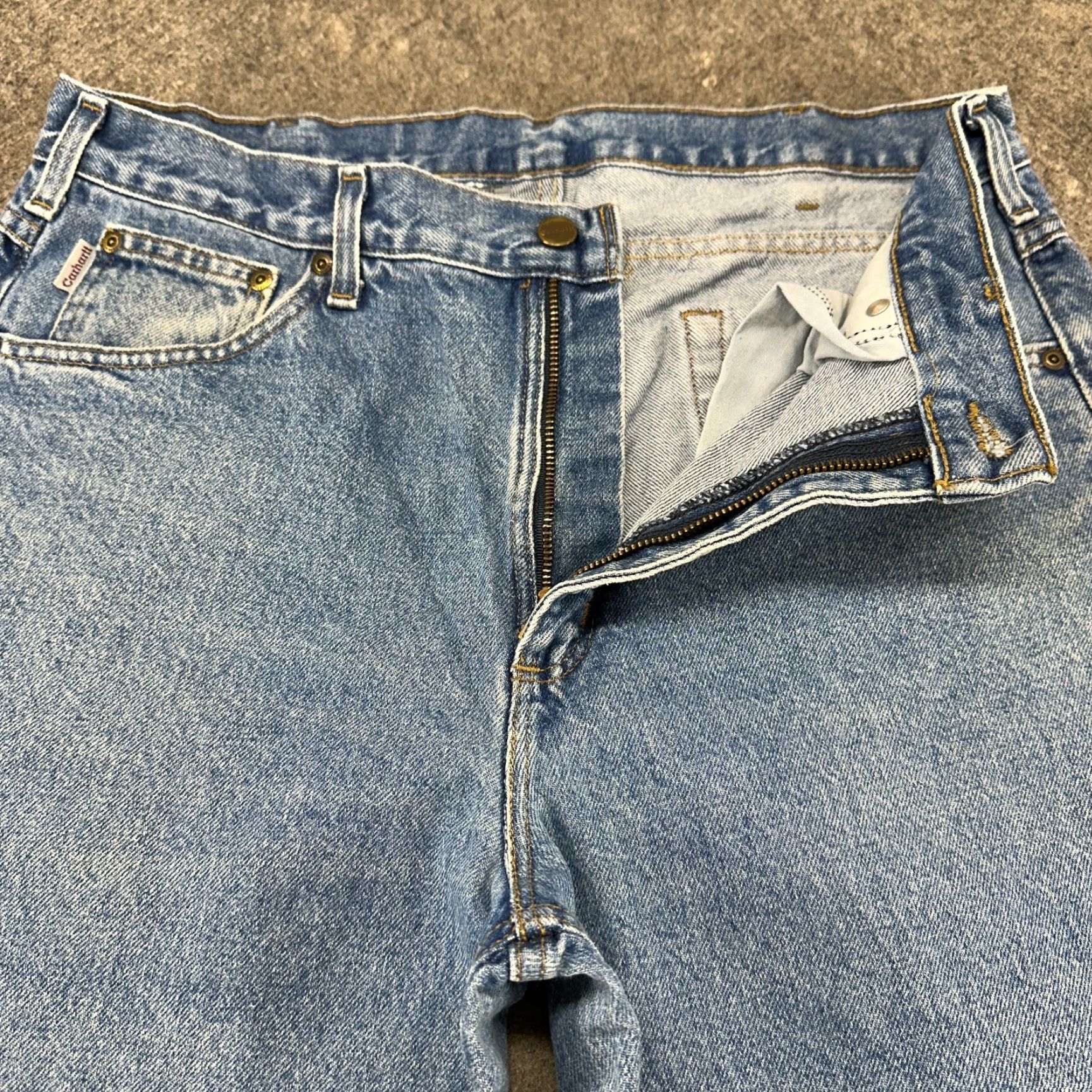 Carhartt Carhartt Jeans Men 36x32 Blue Traditional Fit Straight Light Wash Denim B180 STW Size US 36 / EU 52 - 2 Thumbnail