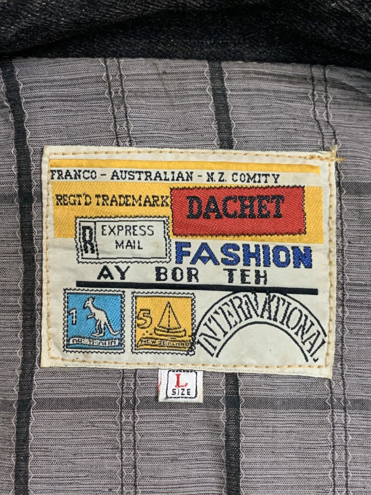 Japanese Brand Rare Design Vintage Ay Bor Teh International Denim Jackets Size US L / EU 52-54 / 3 - 4 Thumbnail