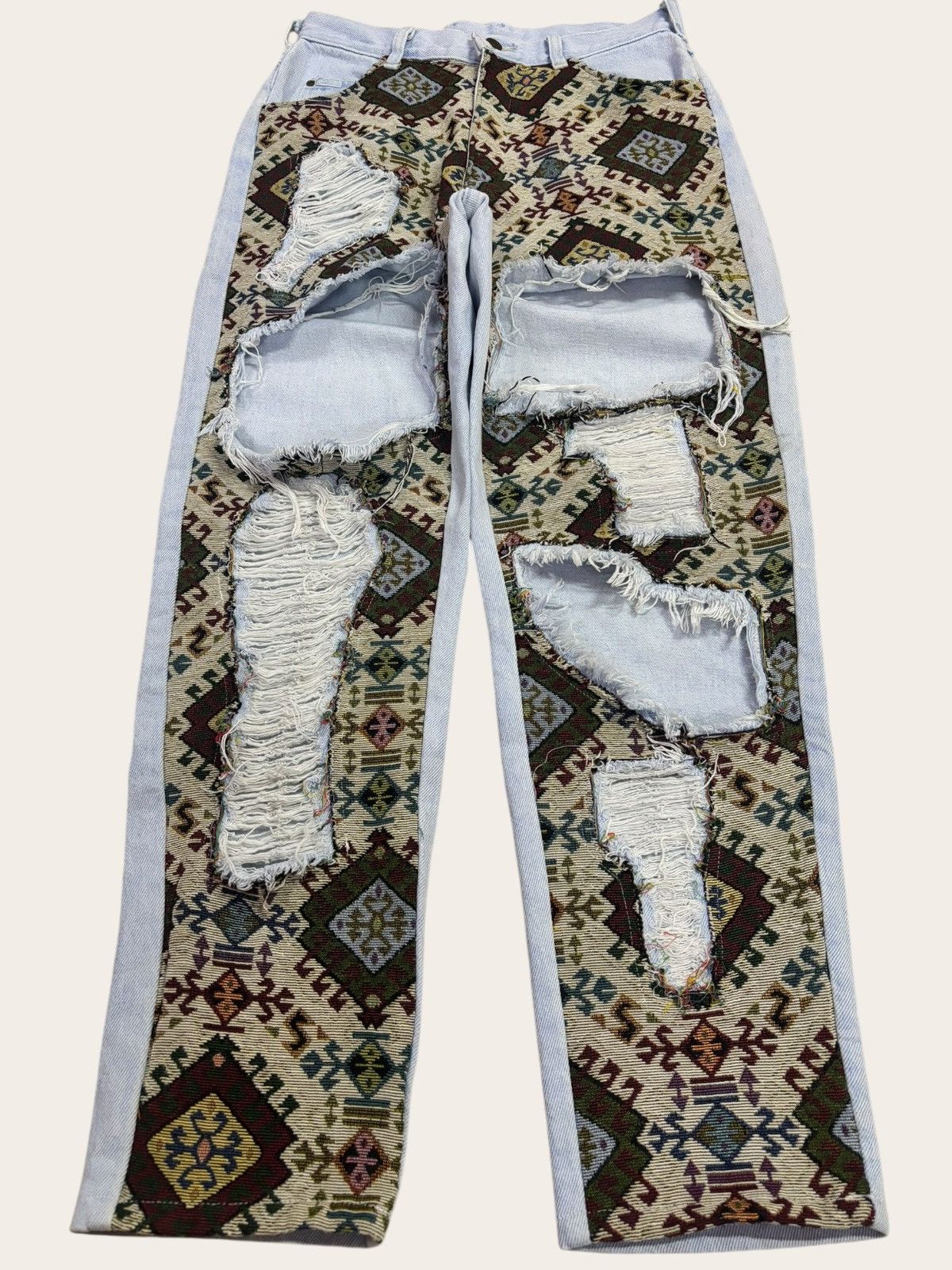 Kapital Kountry Japan Lee Kapital Inspired Patchwork Ripped Jeans Size US 28 / EU 44 - 1 Thumbnail
