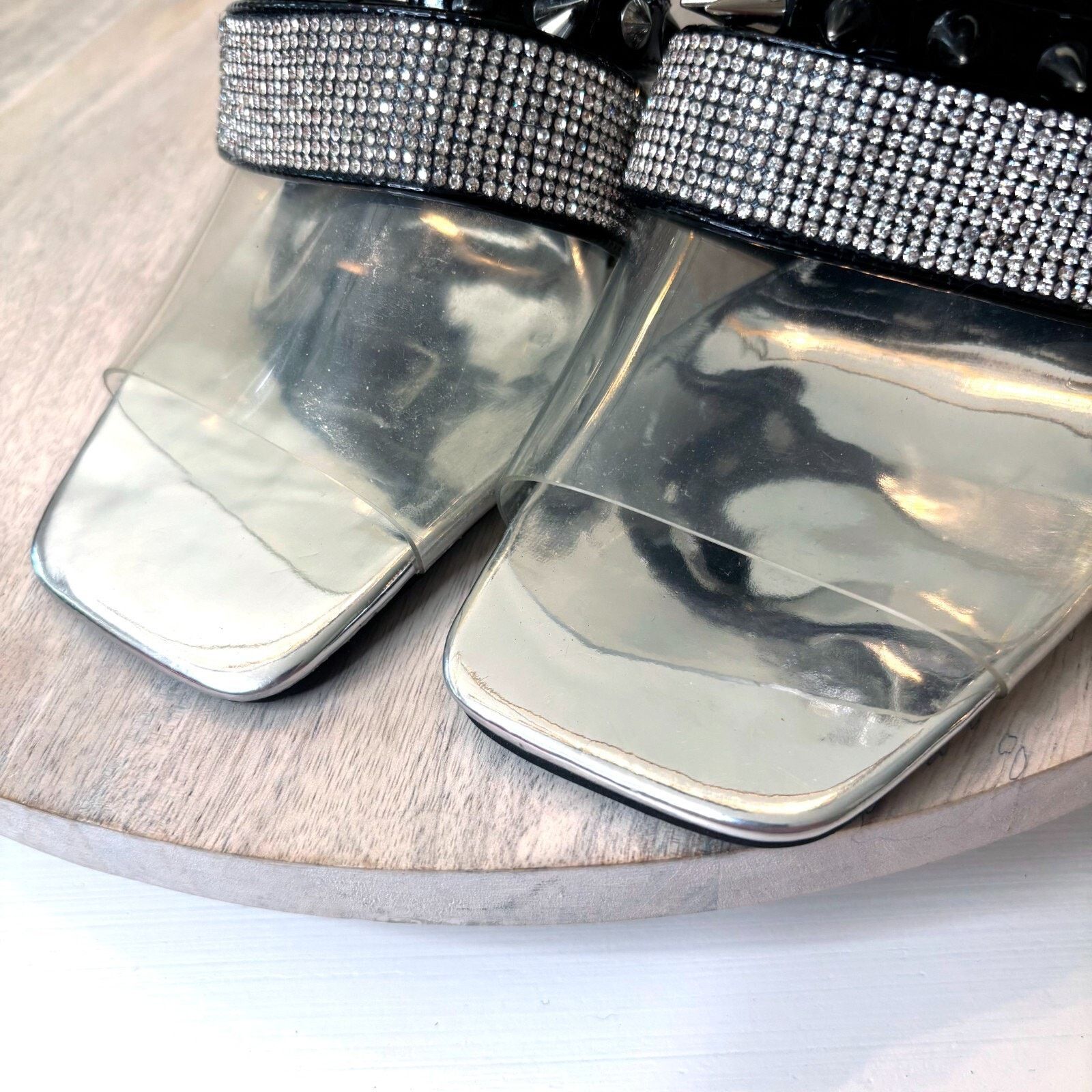 Jeffrey Campbell Jeffrey Campbell Women's Rhinestone Silver Heels US Size 7.5 Size US 7.5 / IT 37.5 - 5 Thumbnail