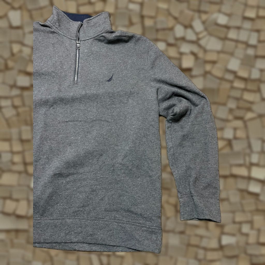 Nautica Nautica Sweater Men's XL Gray 1/4 zip pullover Size US XL / EU 56 / 4 - 1 Thumbnail