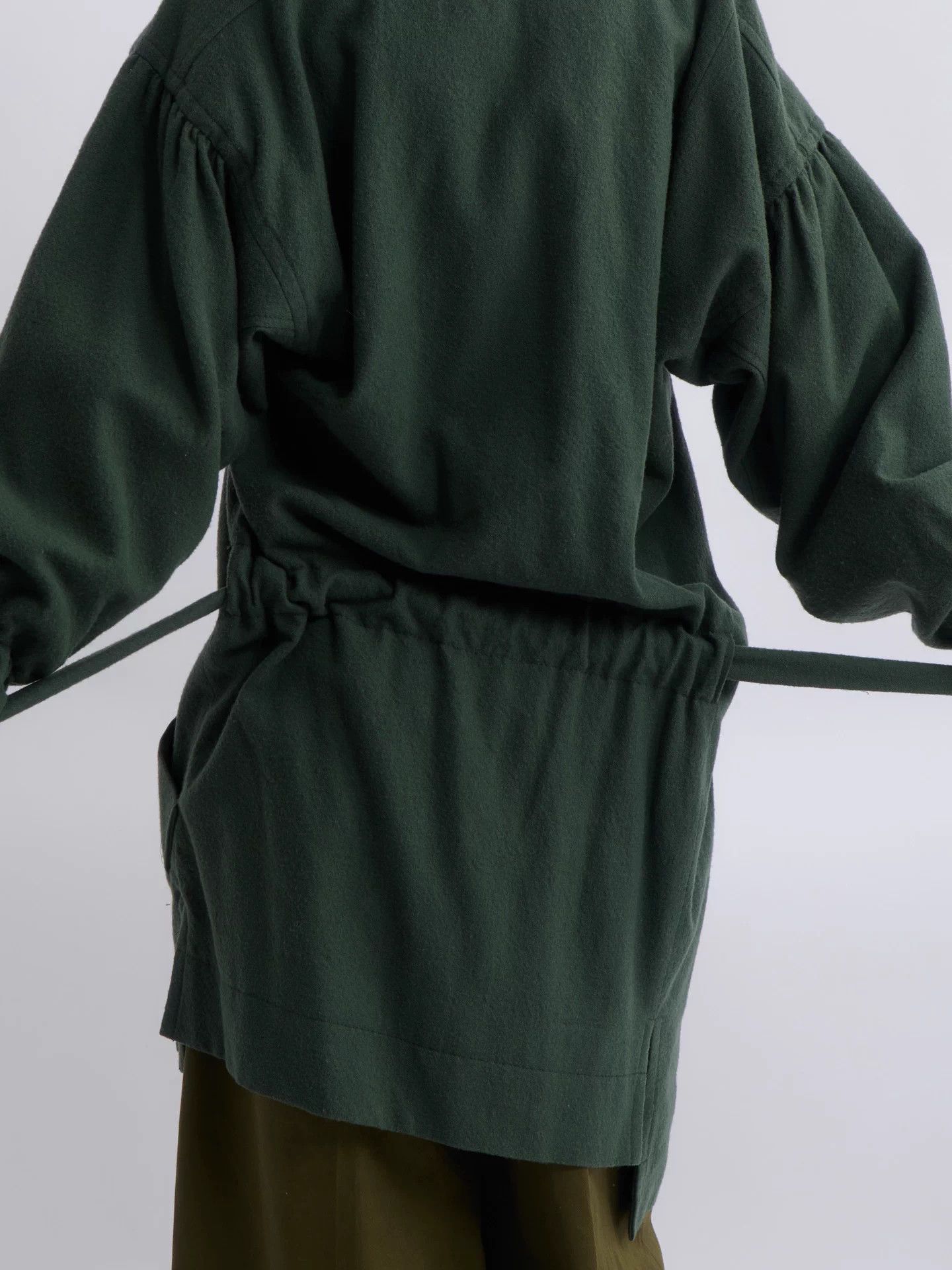 Vivienne Westwood VIVIENNE WESTWOOD 90s Red Label Bottle Green Tie Wool Coat Size S / US 4 / IT 40 - 7 Thumbnail