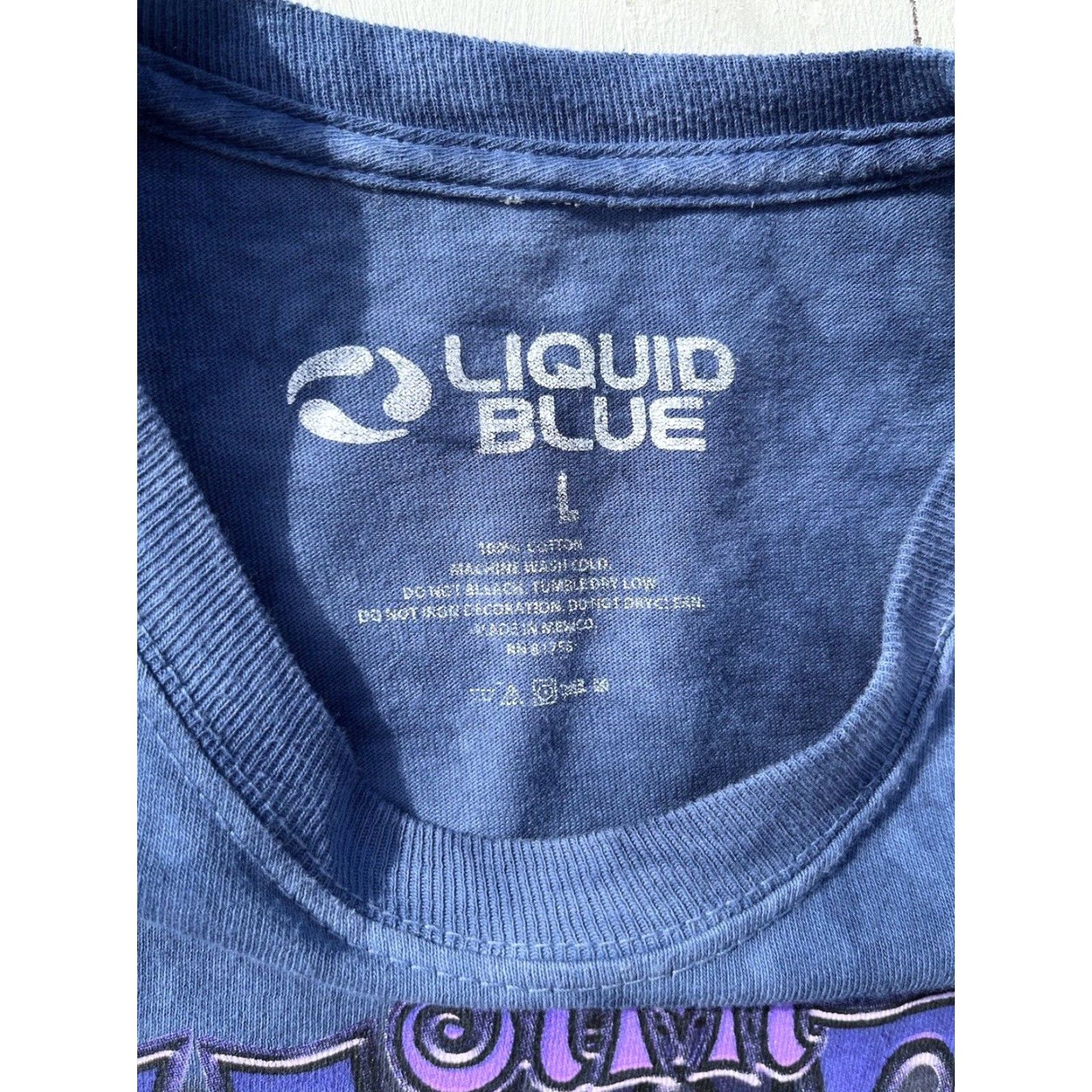 Liquid Blue VINTAGE Men’s Liquid Blue T-Shirt Blue Jimi Hendrix L 60s Psych Rock Guitar Legend Blues Tie Dyed Size US L / EU 52-54 / 3 - 3 Thumbnail