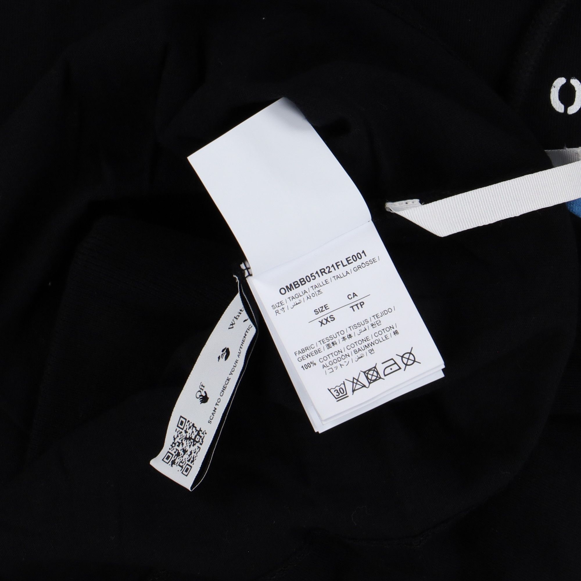 Off-White Black Mona Lisa Arrows Oversized Layered Tee Hoodie Size US XXS / EU 40 - 7 Thumbnail