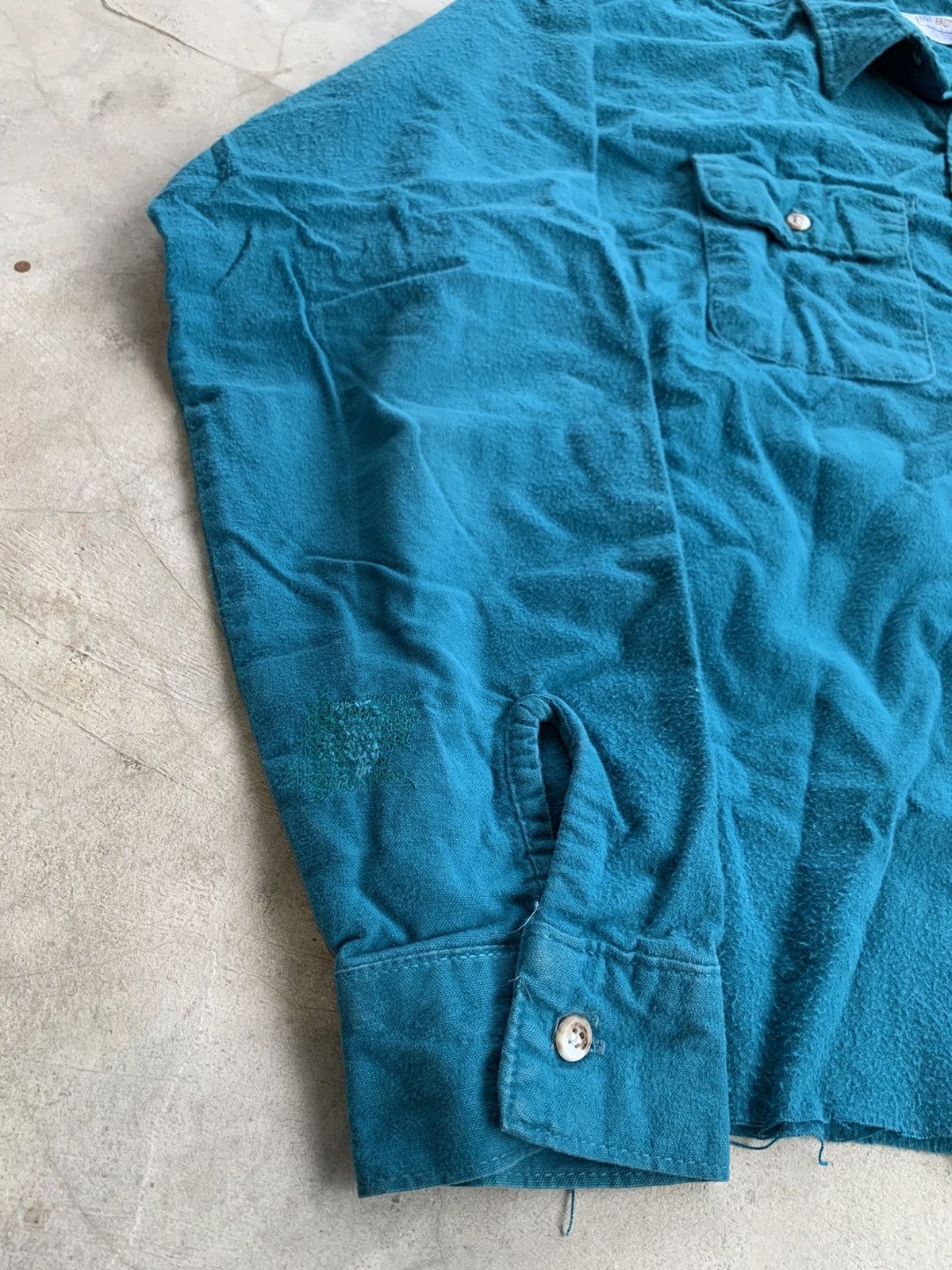 Vintage Cropped button up shirt double pocket fivebrother boxy Size US L / EU 52-54 / 3 - 7 Thumbnail