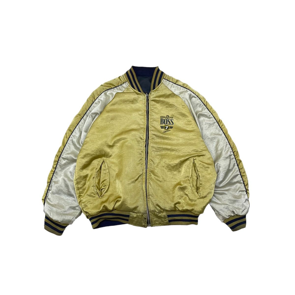 Japanese Brand 🔥Vintage Suntory Coffee Boss Bomber Reversible Satin Jacket Size US L / EU 52-54 / 3 - 2 Thumbnail