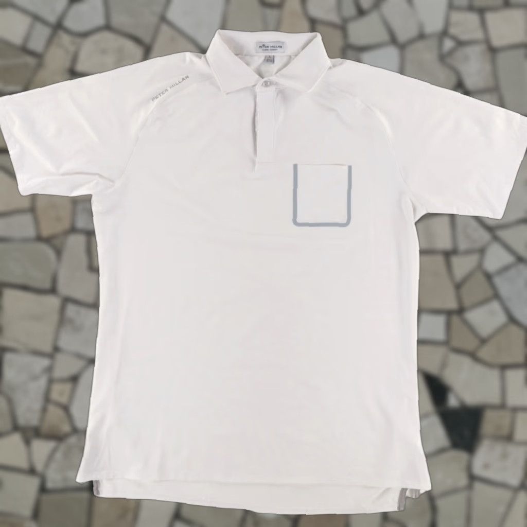 Peter Millar Peter Millar Summer Comfort Pocket Stretch Polo Shirt White Men's L Shirt Polo White Mens L Size US L / EU 52-54 / 3 - 1 Thumbnail