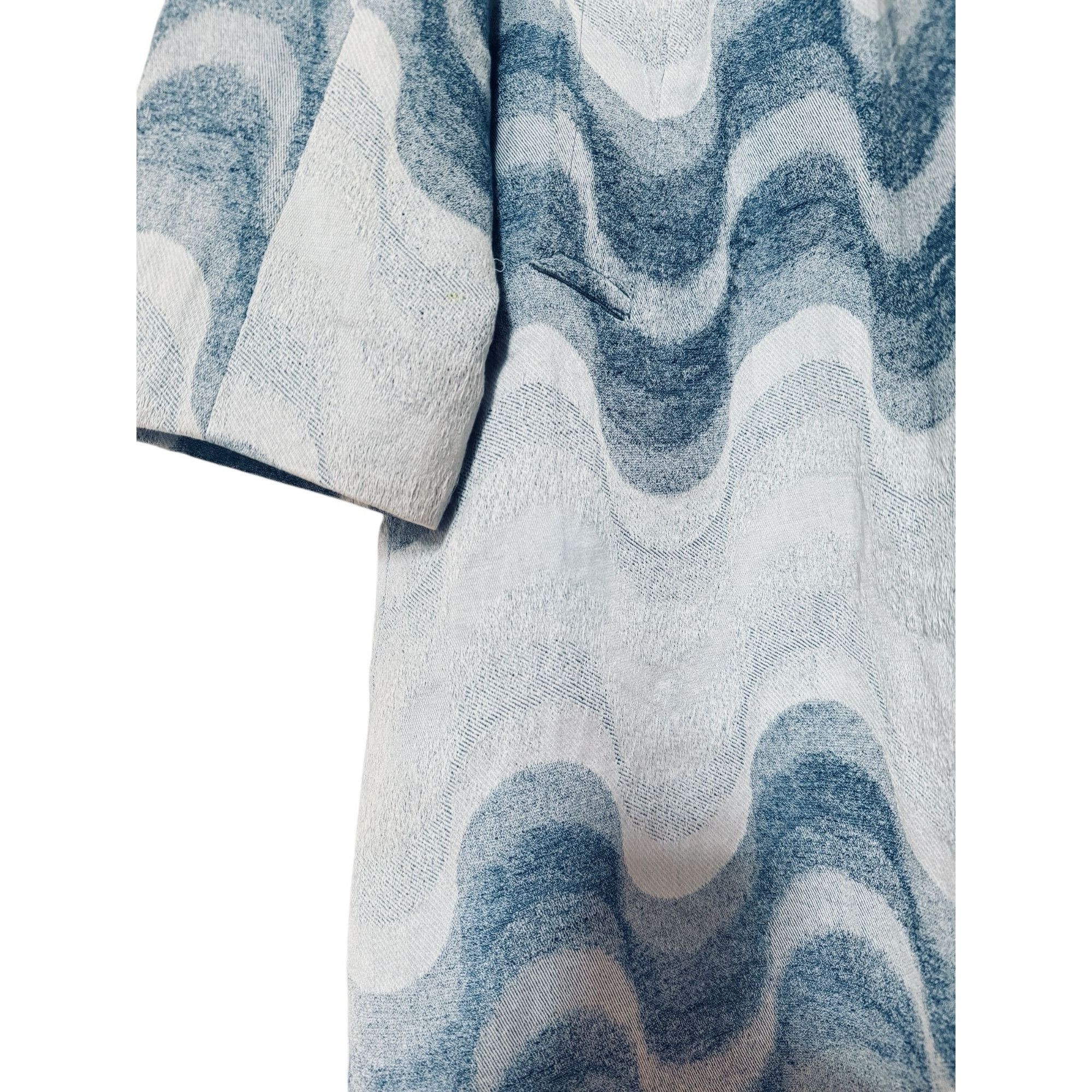 Dries Van Noten Spring/Summer 2019 – “Wave Blue” Coat Size US L / EU 52-54 / 3 - 9 Thumbnail