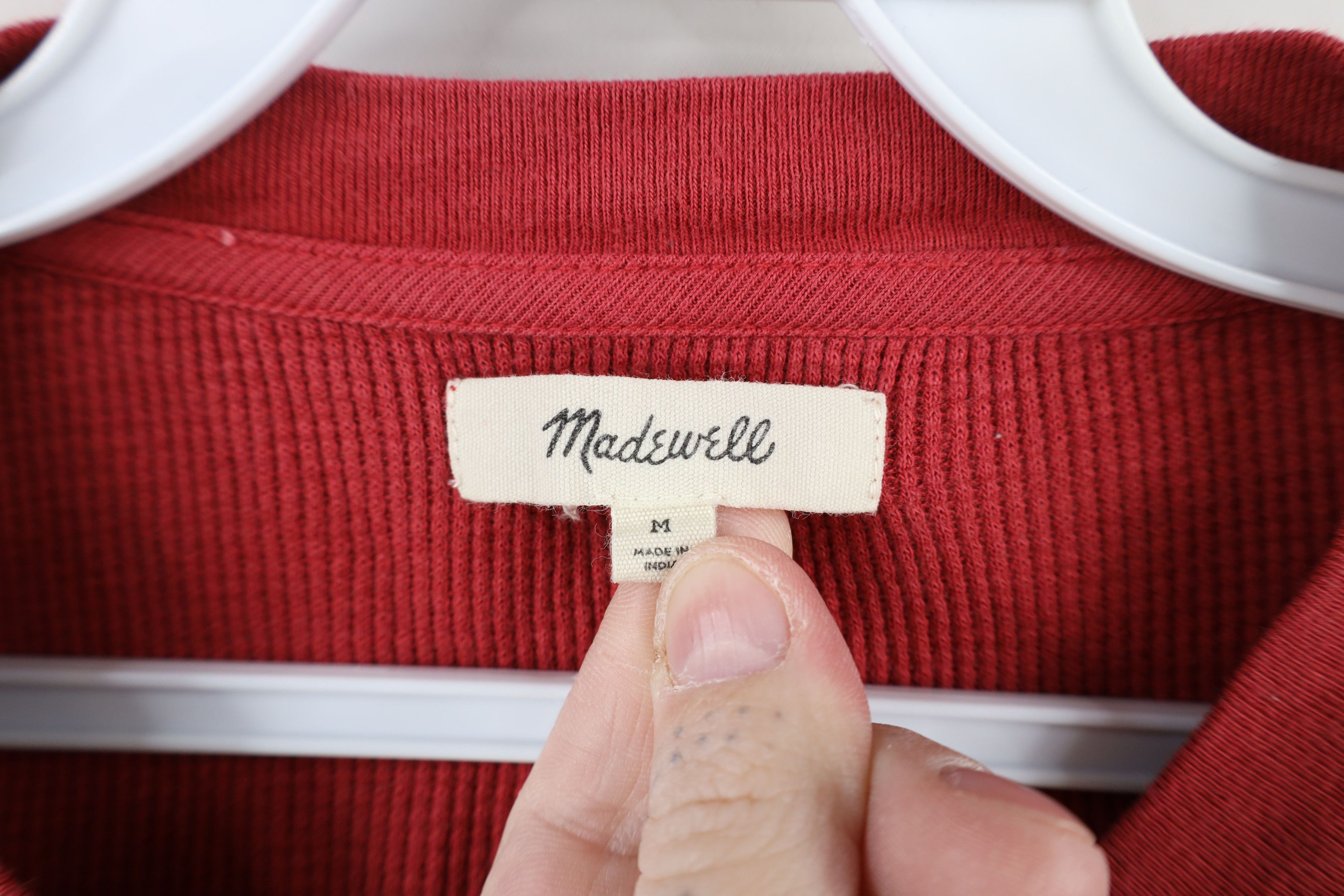 Madewell × Vintage Madewell Sleeve Thermal Waffle Knit Long Sleeve T-Shirt Size M / US 6-8 / IT 42-44 - 4 Thumbnail
