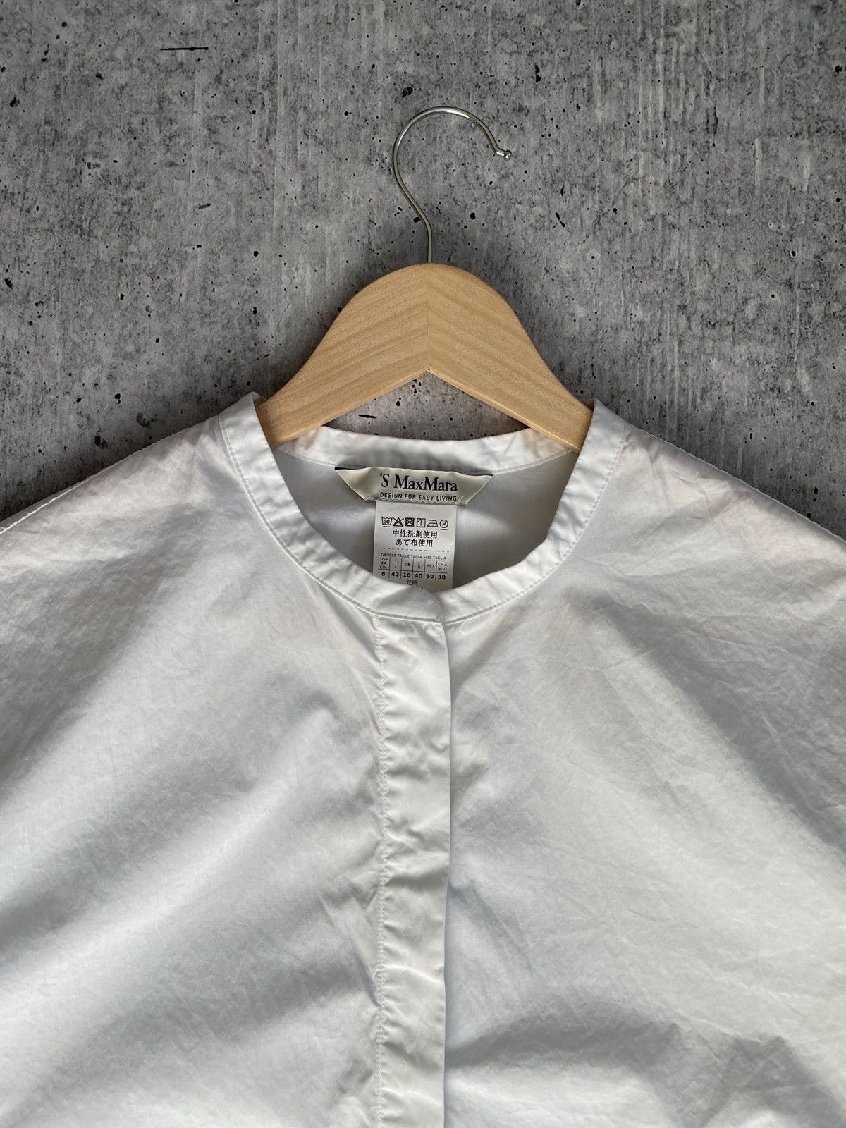 Max Mara S MAX MARA COTTON CURVONE SHIRT Size L / US 10 / IT 46 - 11 Thumbnail