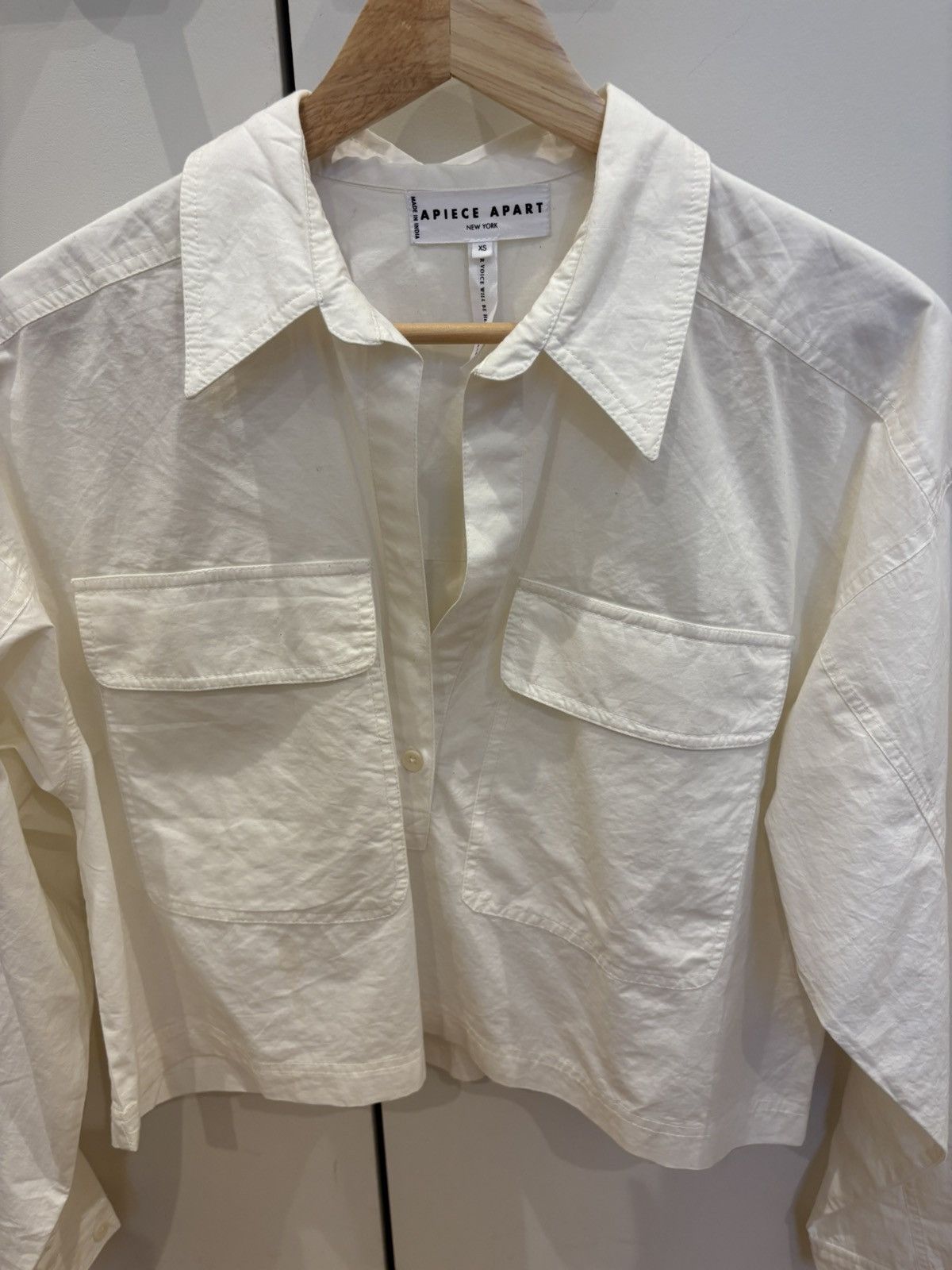 Apiece Apart Apiece Apart cropped white shirt Size XS / US 0-2 / IT 36-38 - 4 Thumbnail