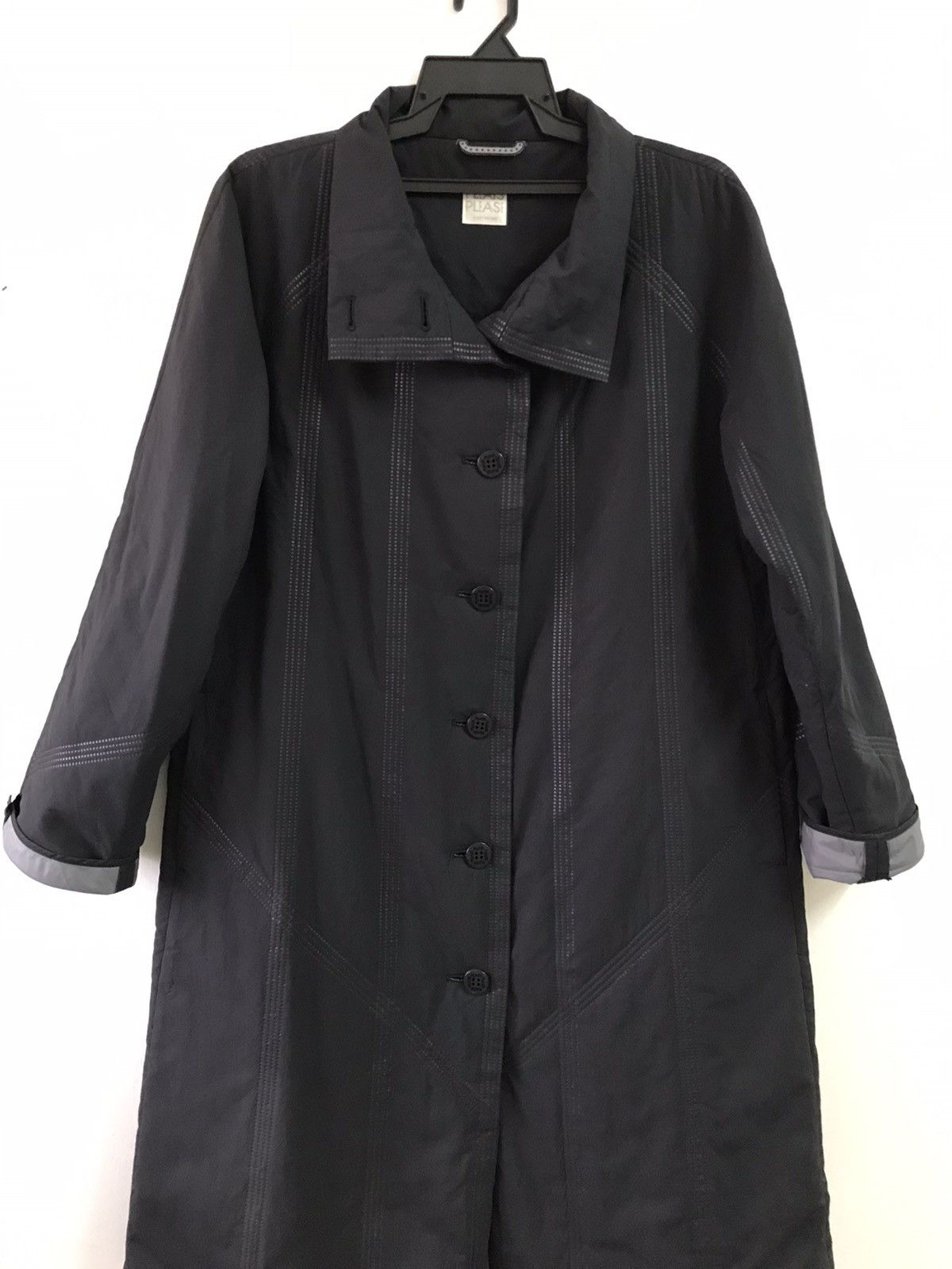 Issey Miyake Issey Miyake Pleats Please Black Long Coat Jacket Size US M / EU 48-50 / 2 - 10 Thumbnail