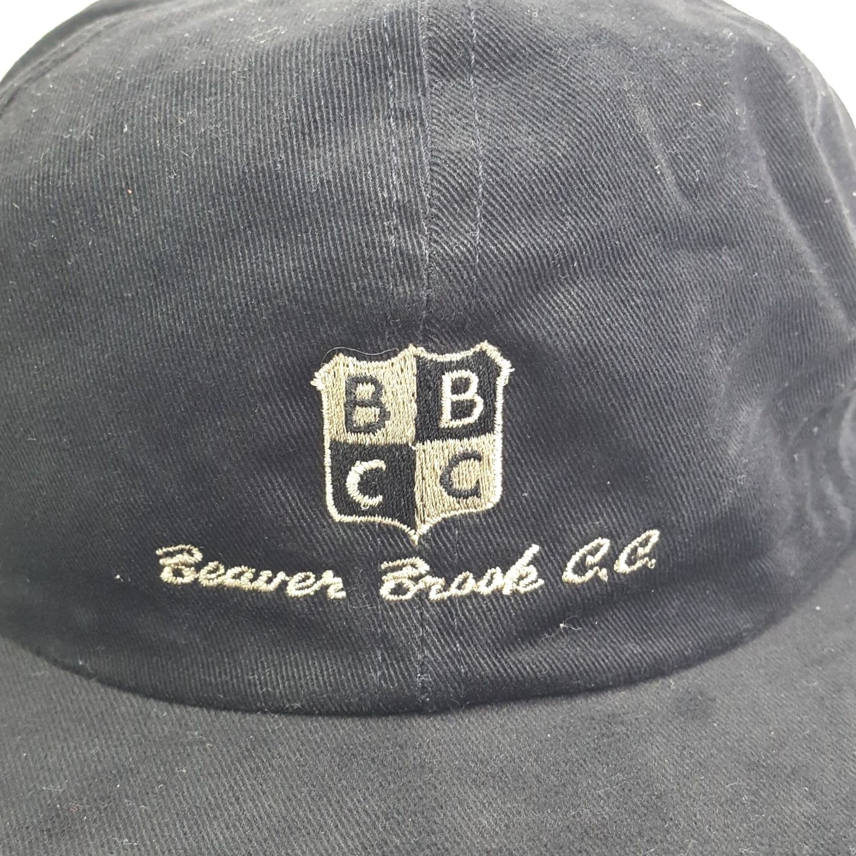 Brooks VINTAGE Beaver Brook Country Club PGA Logo Sports Snapback Golf Hat Baseball Cap 90s Mens Black Adjustable Cotton Twill Hat Size ONE SIZE - 4 Thumbnail