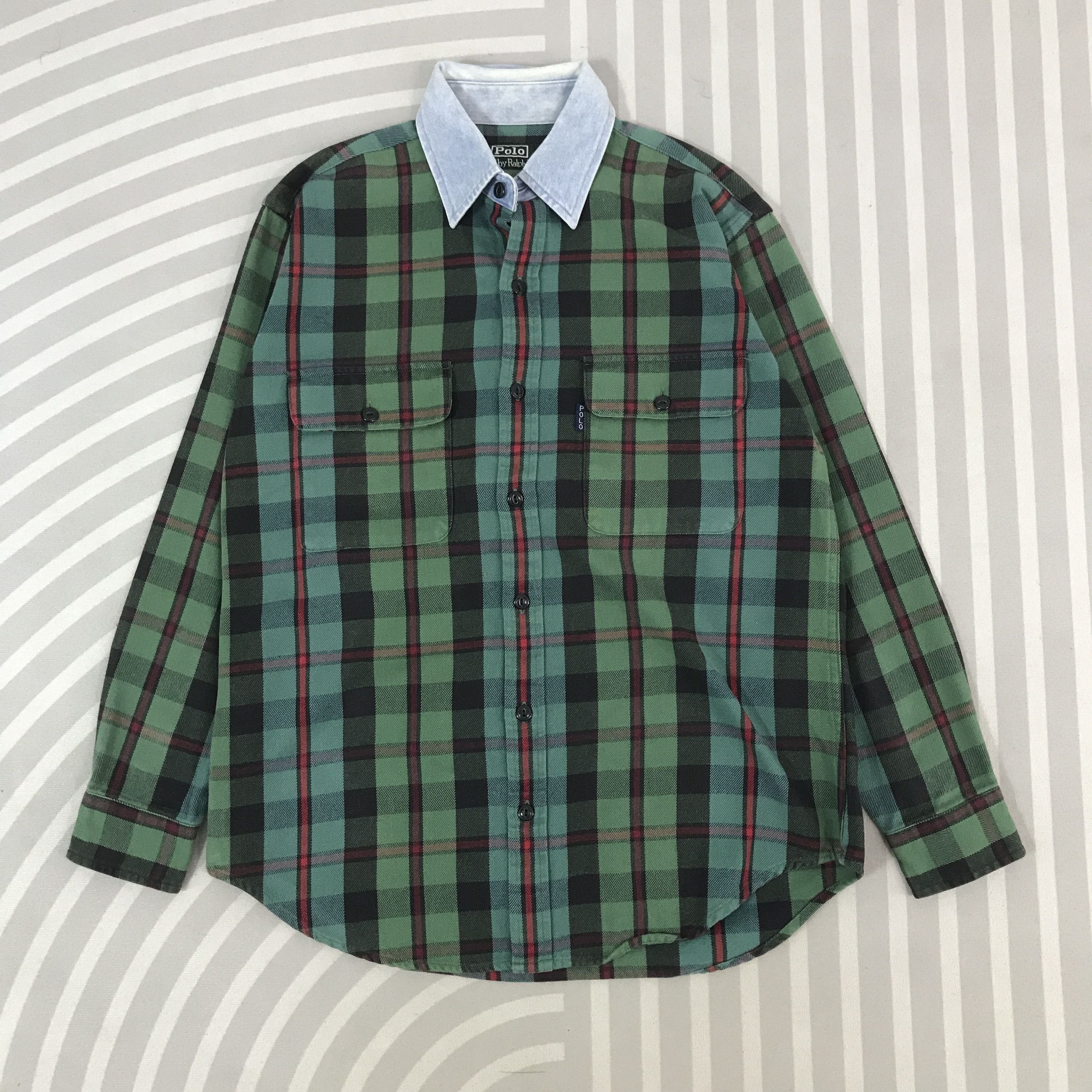 Polo Ralph Lauren × Vintage Vintage Polo Ralph Lauren Tartal Design Button up Shirt Size US M / EU 48-50 / 2 - 1 Thumbnail