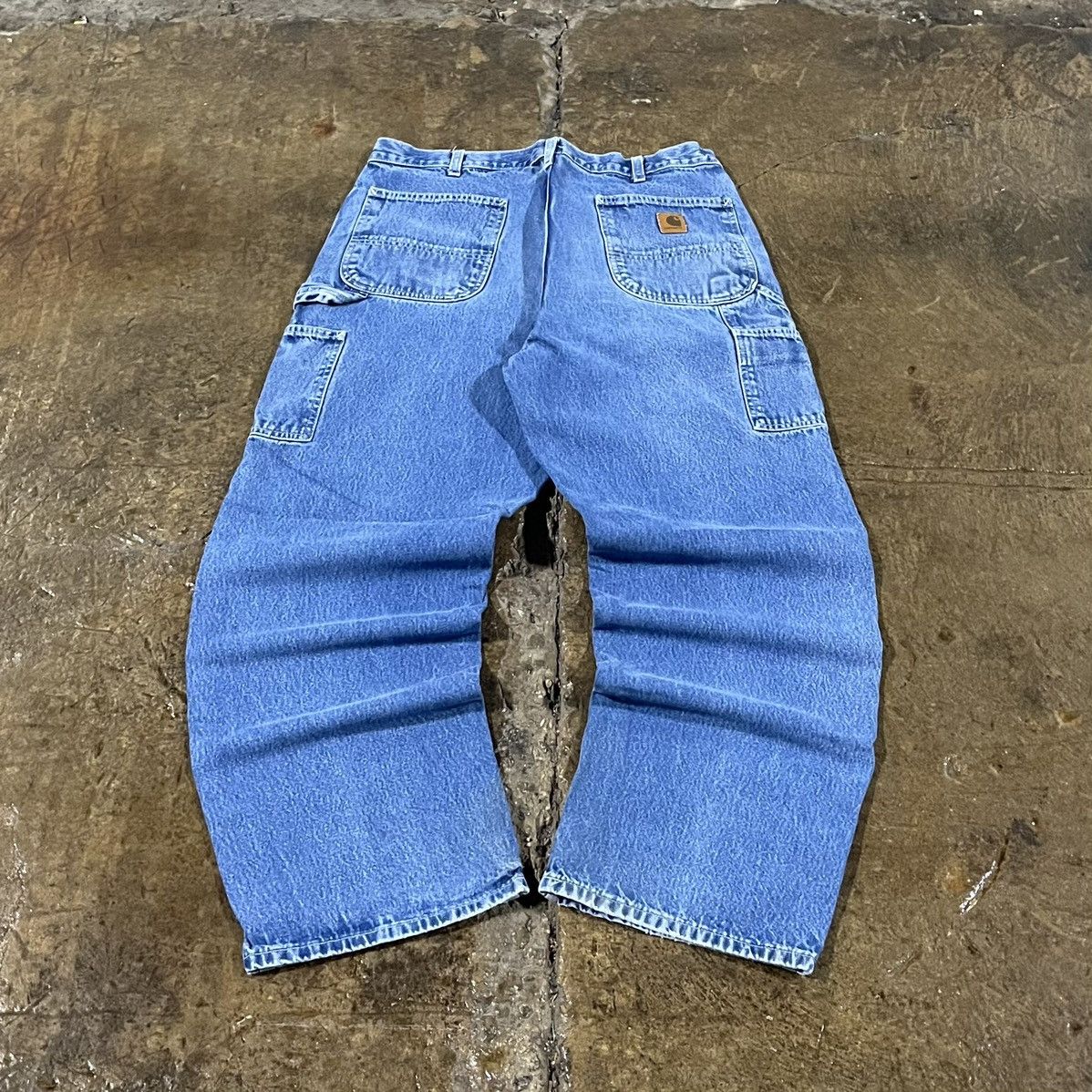 Carhartt × Vintage Crazy Vintage Carhartt Carpenter Jeans Faded Baggy Wide Leg Size US 36 / EU 52 - 1 Thumbnail