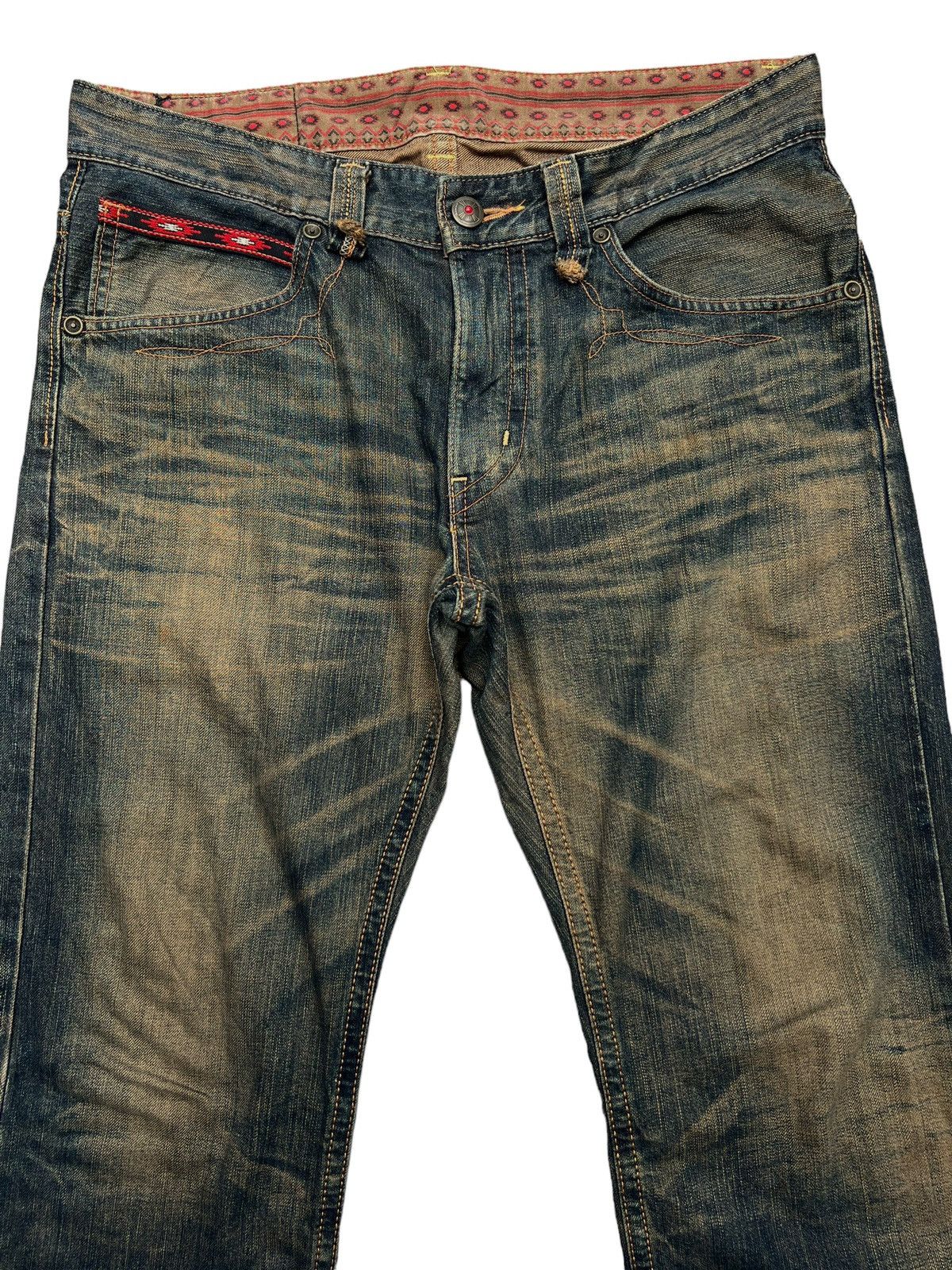 Edwin Vintage Edwin Rusty Mudwash Distressed Denim Jeans 37x30.5 Size US 37 - 4 Thumbnail