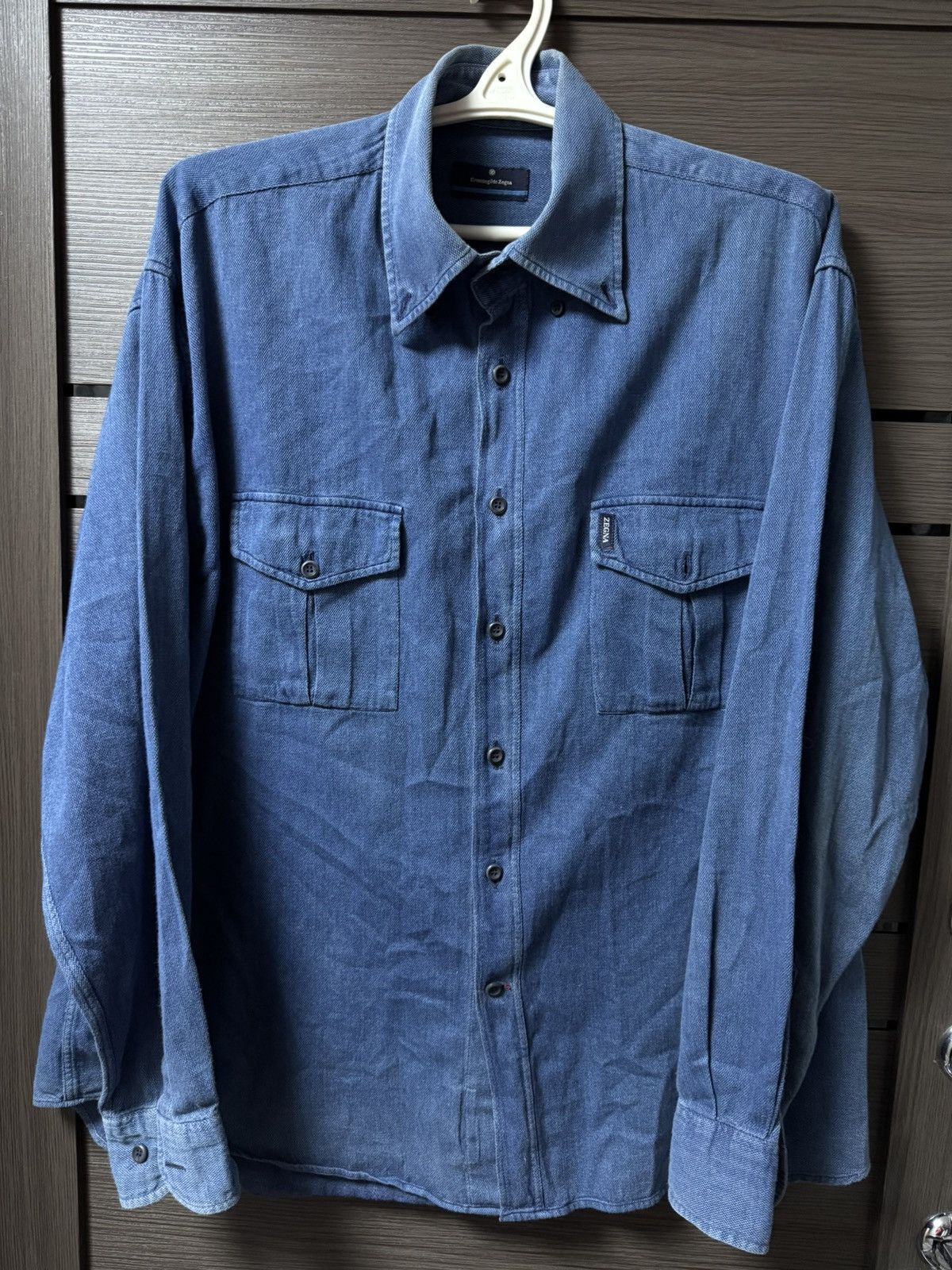 Ermenegildo Zegna × Japanese Brand Ermenegildo Zegna Vintage Shirt Size US XL / EU 56 / 4 - 1 Thumbnail