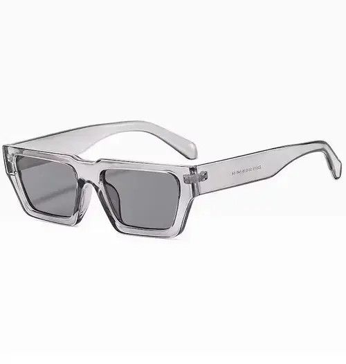 Electric Visual × Vintage Rectangle Clear Gray Sun Glasses Size ONE SIZE - 3 Thumbnail