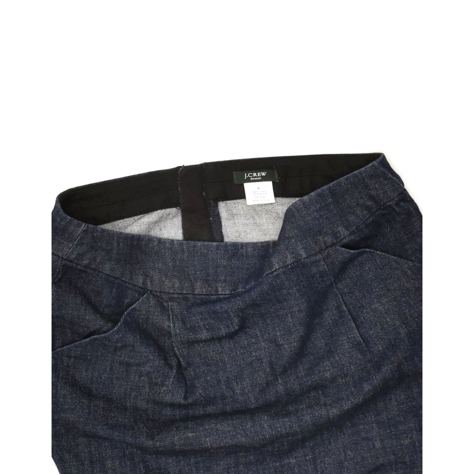 J.Crew J. CREW Womens Stretch Denim Skirt Navy Blue Cotton US 2 XS W25 Size 26" / US 2 / IT 38 - 3 Thumbnail